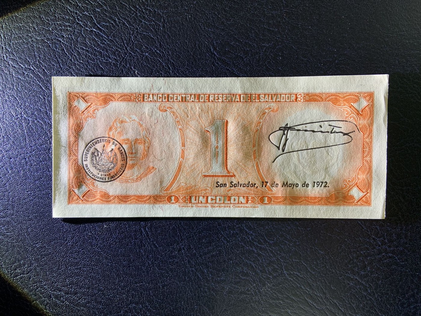 收藏联盟Quantum Auction 第313期拍卖  萨尔瓦多1972年1克朗 品相UNC 角有瑕疵