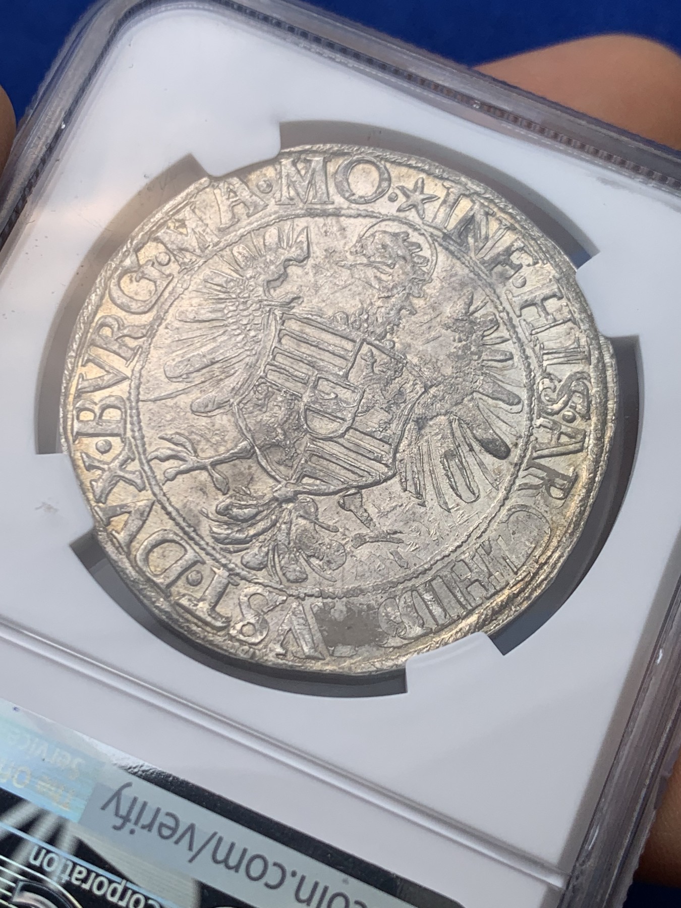 《竞宝斋》圣诞专辑  第二场  第228场 定制纪念章相赠 (全场顺丰包邮) NGC-MS63 神圣罗马帝国 1521-1564年打制 维也纳厂 斐迪南一世泰勒大银币 状态惊人