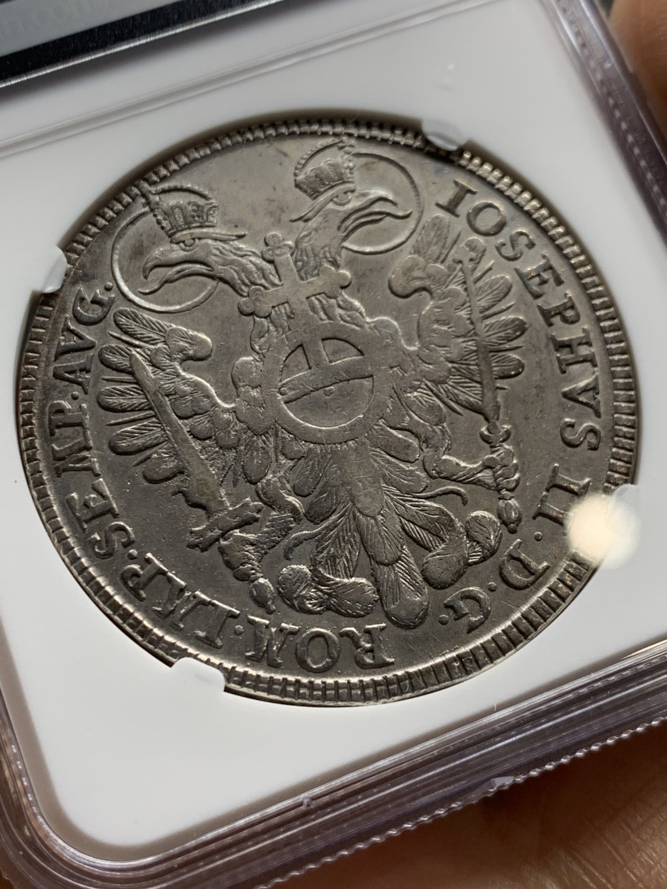 《竞宝斋》圣诞专辑  第一场  第227场 定制纪念章相赠 (全场顺丰包邮) NGC-XFD 德国纽伦堡1765年双头鹰景观泰勒 原味包浆