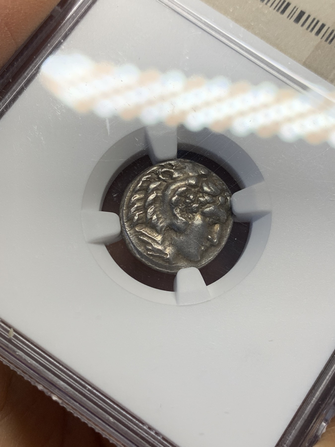 《竞宝斋》圣诞专辑  第一场  第227场 定制纪念章相赠 (全场顺丰包邮) NGC Ch-XF 5/5 5/4 古希腊 大力神 一德克拉马 银币 盒子左角小磕