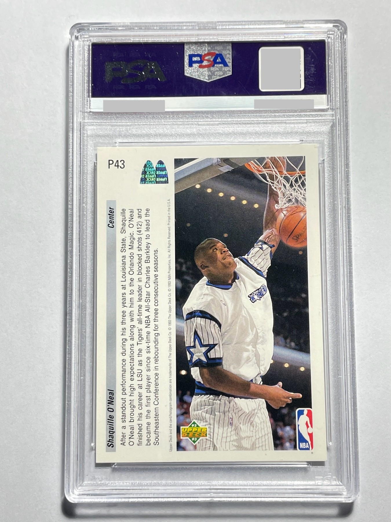 【德藏】卡牌拍卖第10期 ~喜迎2024年·荟萃场~【无每件最低收费！！！】 NBA 1992 UD 麦当劳全明星 奥尼尔 PSA 8