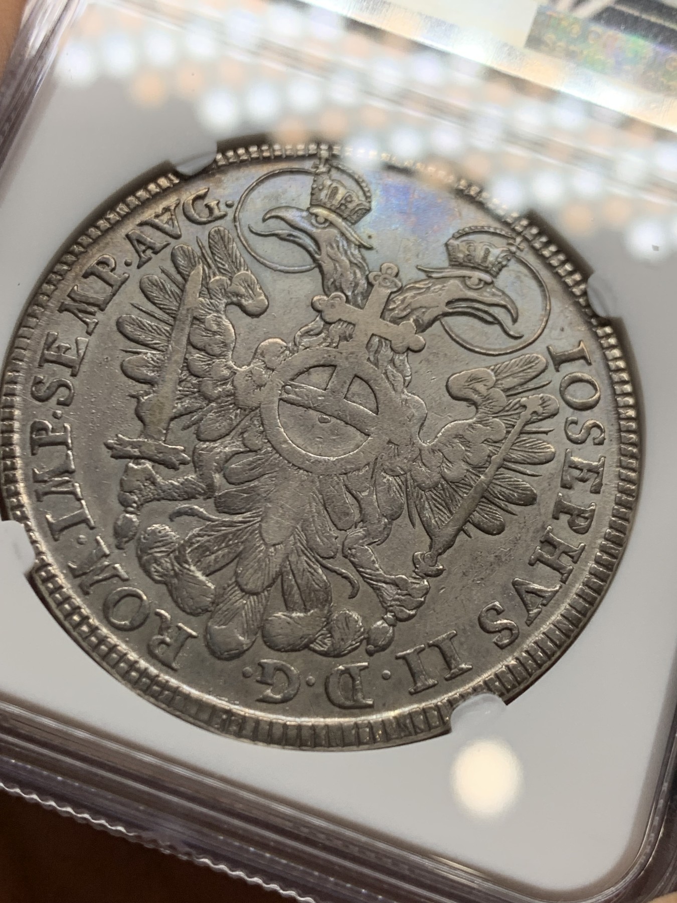 《竞宝斋》圣诞专辑  第一场  第227场 定制纪念章相赠 (全场顺丰包邮) NGC-XFD 德国纽伦堡1765年双头鹰景观泰勒 原味包浆