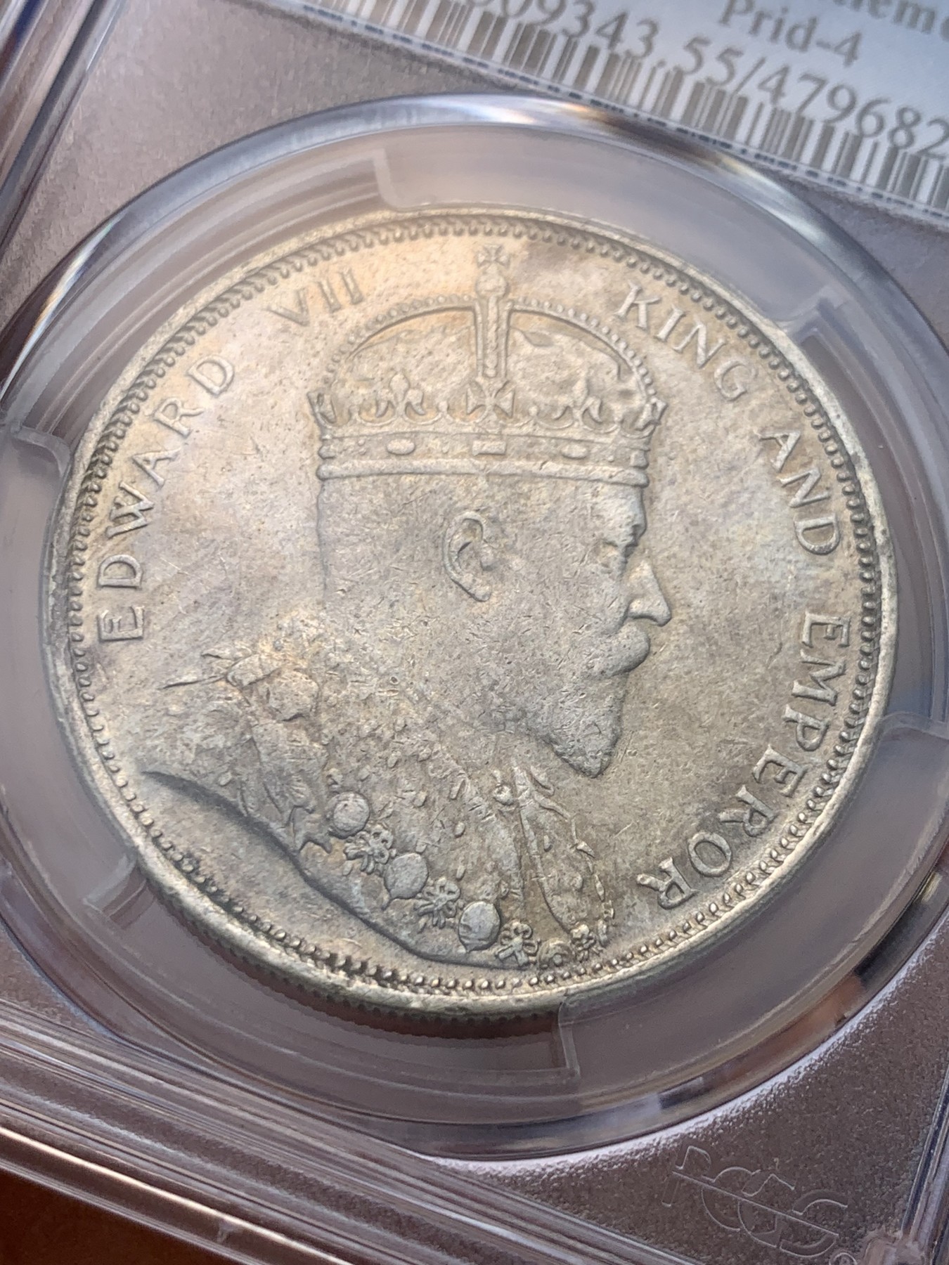 《竞宝斋》圣诞专辑  第一场  第227场 定制纪念章相赠 (全场顺丰包邮) PCGS AU55 海峡1904一元大样银元