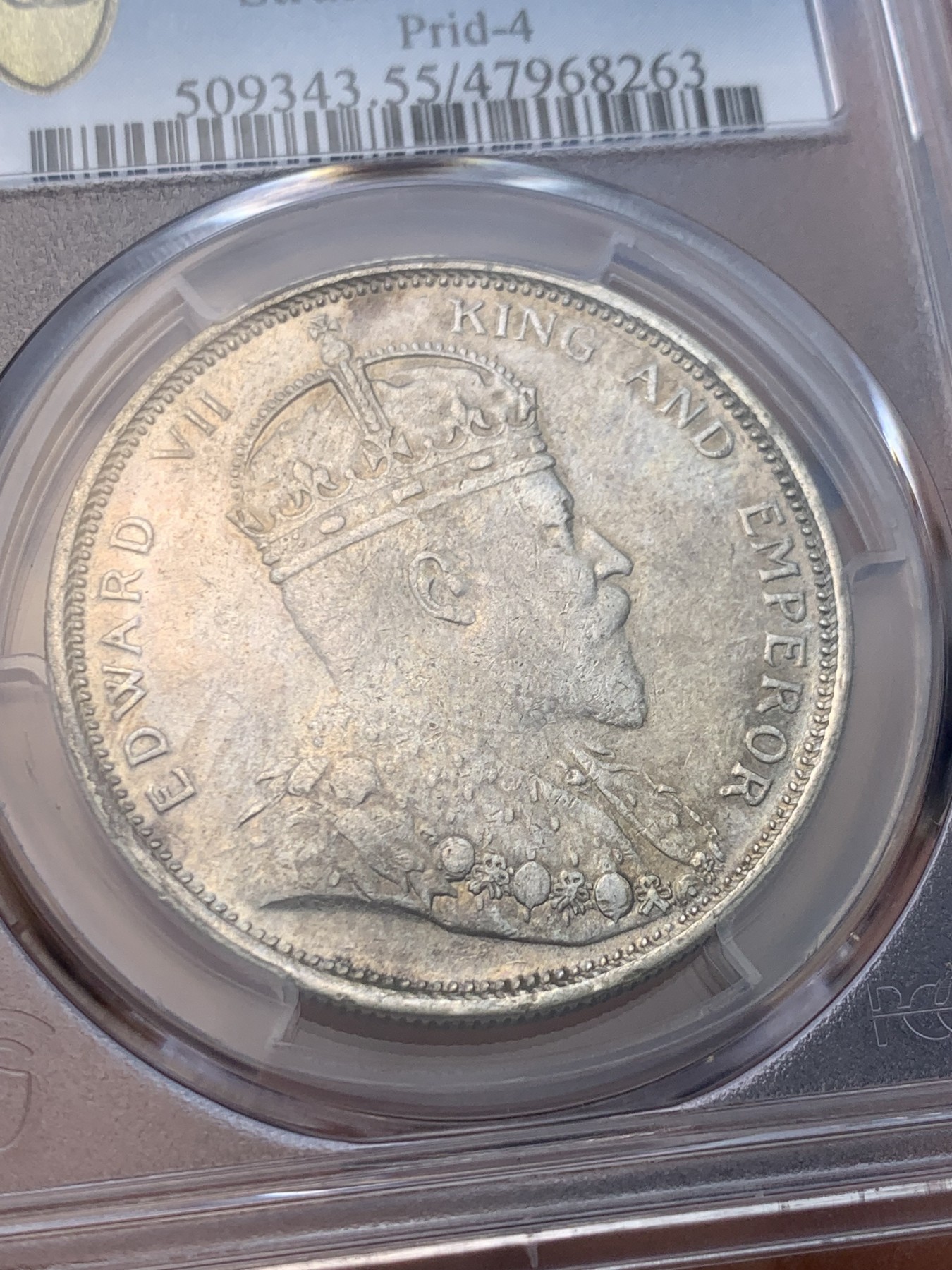 《竞宝斋》圣诞专辑  第一场  第227场 定制纪念章相赠 (全场顺丰包邮) PCGS AU55 海峡1904一元大样银元