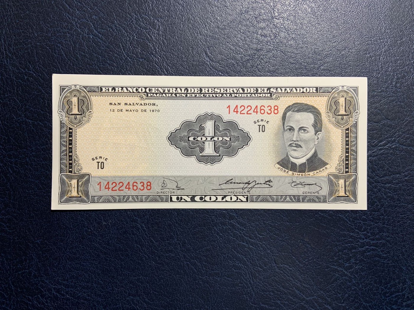 收藏联盟Quantum Auction 第313期拍卖  萨尔瓦多1972年1克朗 品相UNC 角有瑕疵
