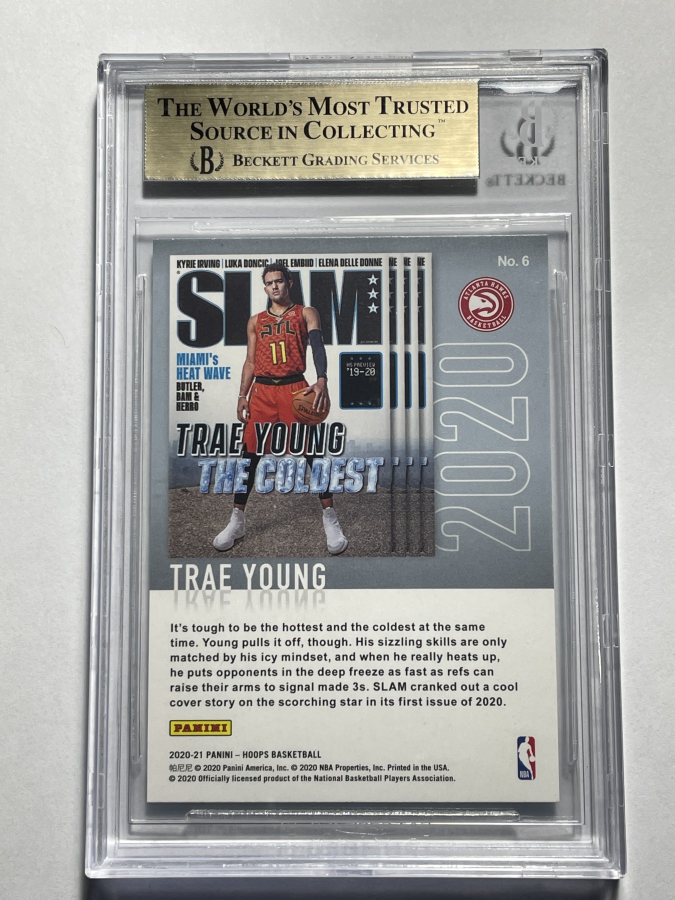 【德藏】卡牌拍卖第10期 ~喜迎2024年·荟萃场~【无每件最低收费！！！】 NBA 2020-21 PANINI HOOPS 老鹰 特雷·杨 金字杂志特卡 BGS 9.5