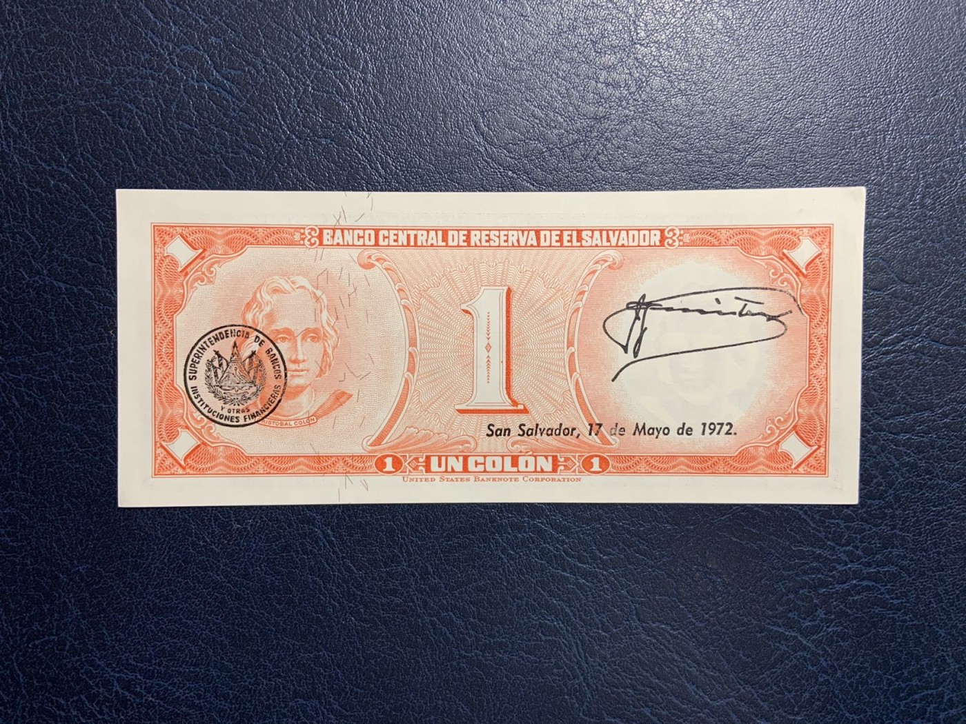 收藏联盟Quantum Auction 第313期拍卖  萨尔瓦多1972年1克朗 品相UNC 角有瑕疵