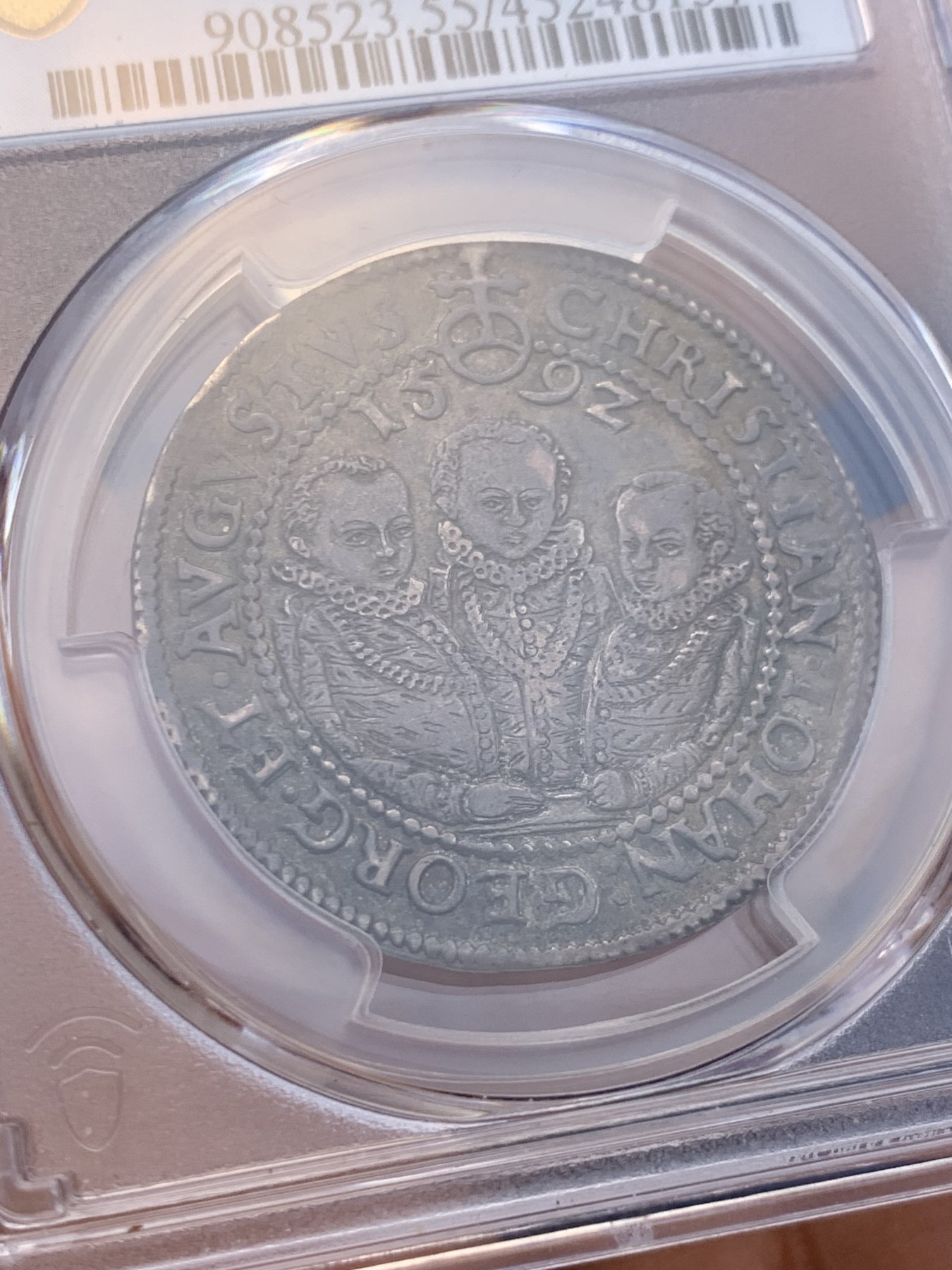 《竞宝斋》圣诞专辑  第一场  第227场 定制纪念章相赠 (全场顺丰包邮) PCGS AU55萨克森1592三兄弟半泰勒 PCGS唯一冠军