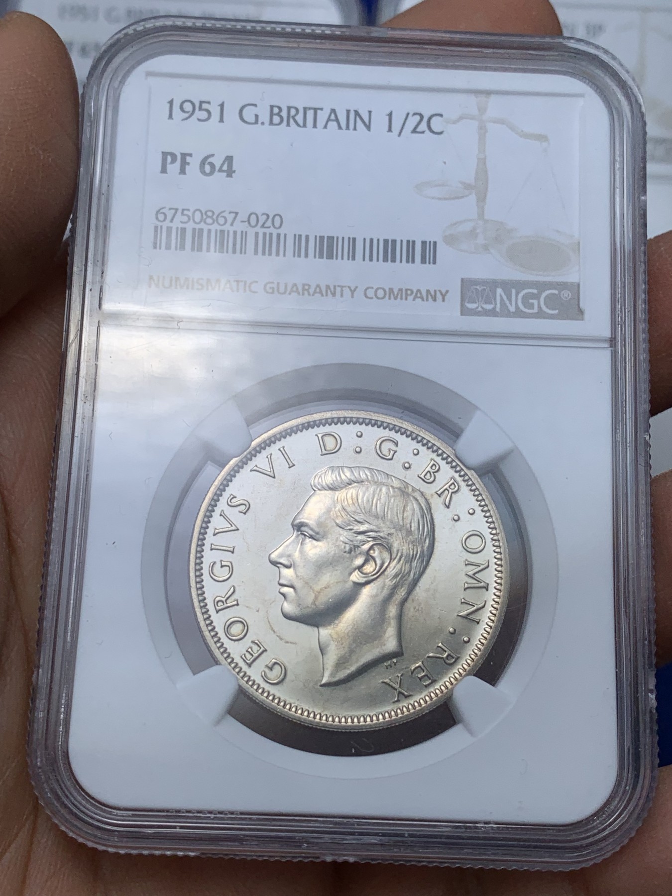 《竞宝斋》圣诞专辑  第二场  第228场 定制纪念章相赠 (全场顺丰包邮) NGC PF-PL64-65 英国 1951 乔治六世  10枚组套币 高分难得 其中1951为PL版本 一次配好