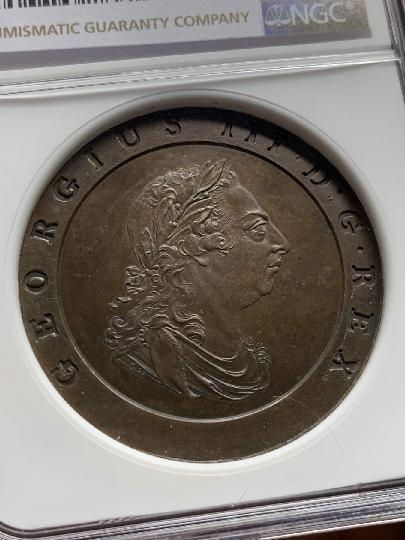 《竞宝斋》圣诞专辑  第二场  第228场 定制纪念章相赠 (全场顺丰包邮) NGC PF62 英国1797乔治三世精制车轮2便士，世界上最早的机制币，SOHO名誉品