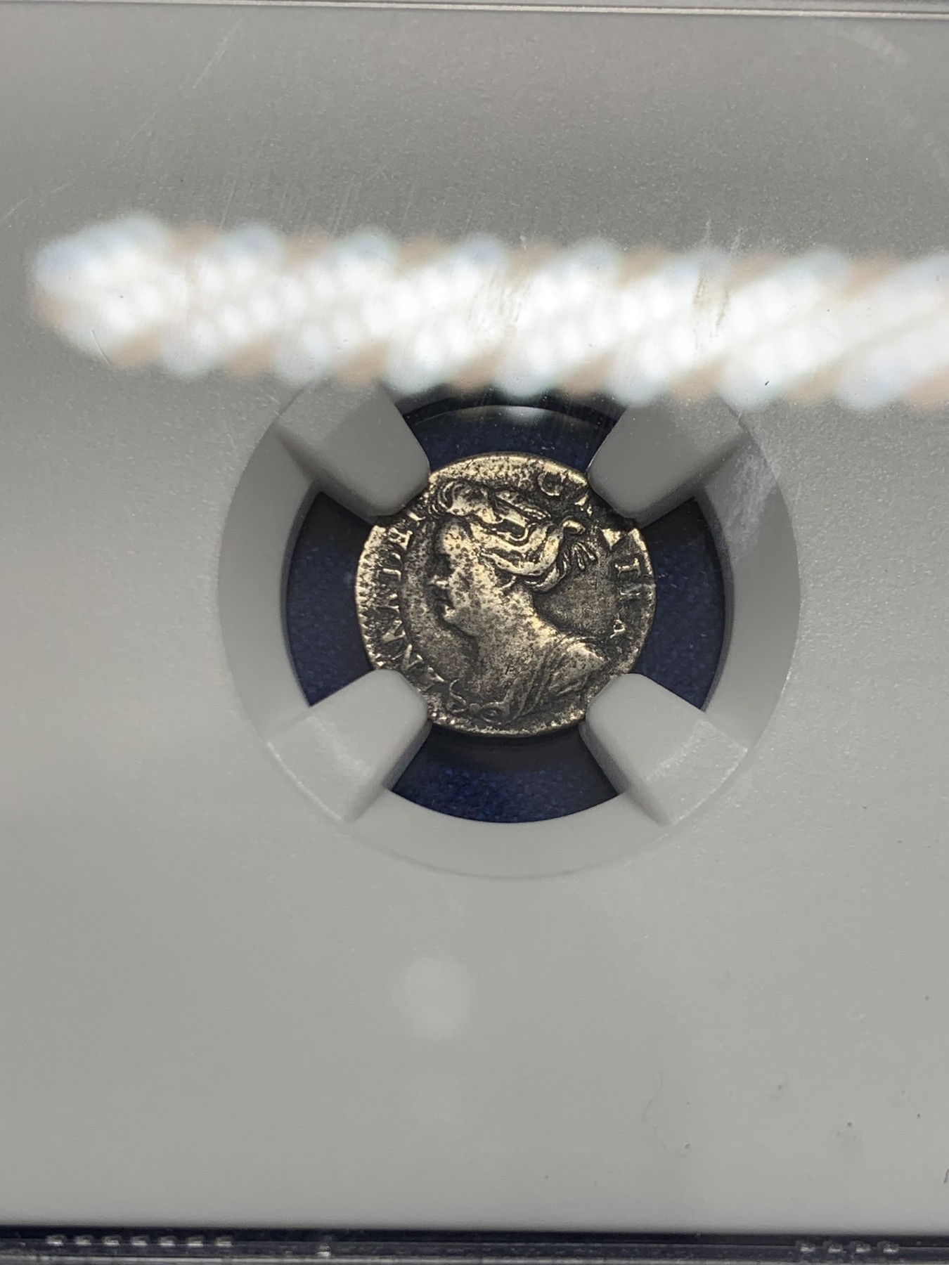 《竞宝斋》圣诞专辑  第二场  第228场 定制纪念章相赠 (全场顺丰包邮) 4枚一组 NGC 英国1709安妮女王濯足币，1P+2P+3P+4P面值，R级珍惜度