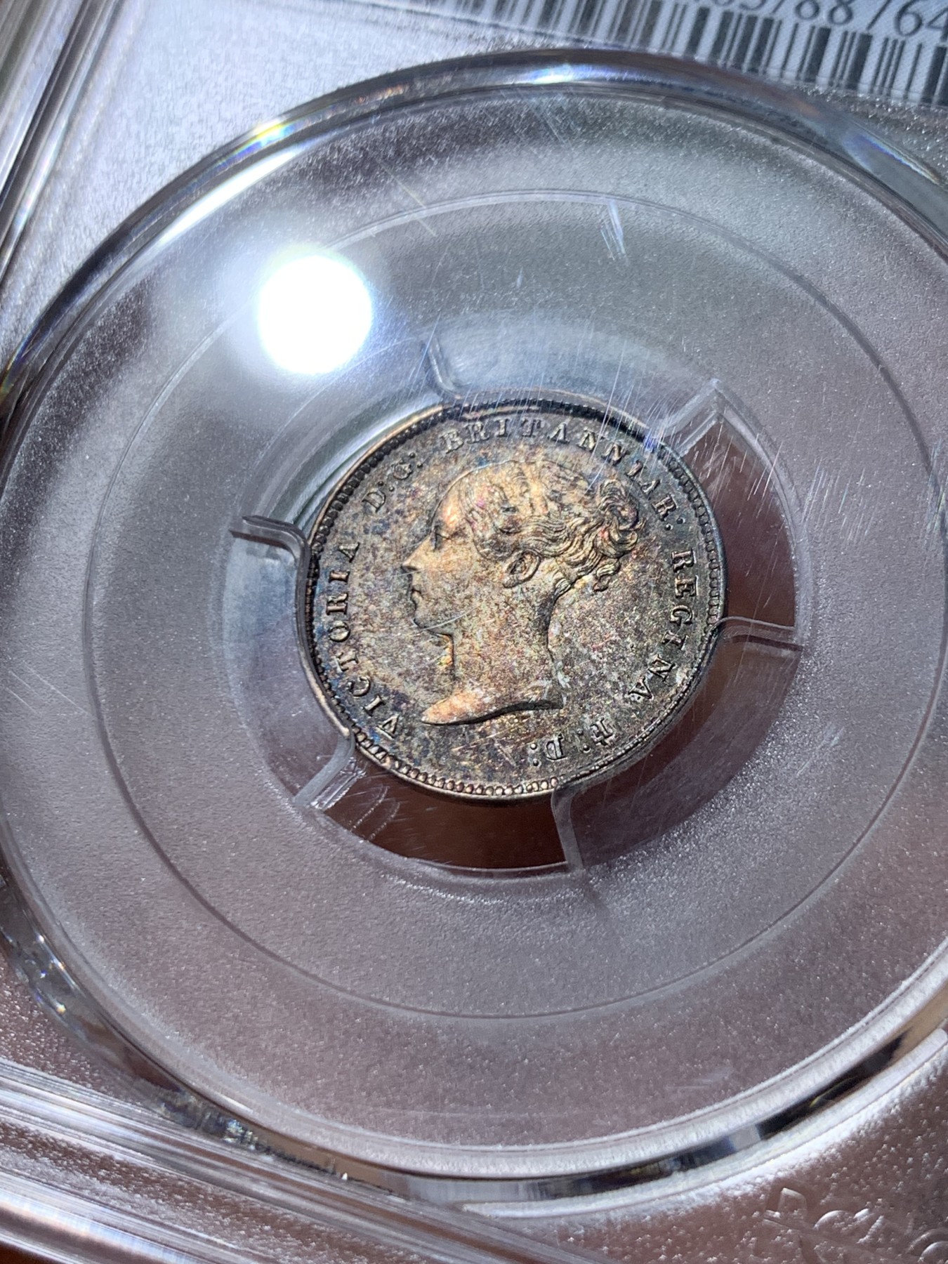 《竞宝斋》圣诞专辑  第二场  第228场 定制纪念章相赠 (全场顺丰包邮) 4枚一组 PCGS PL63-67 英国1857小维早期濯足币，1D+2D+3D+4D面值，顶级分数PL状态，附送原盒传承有序