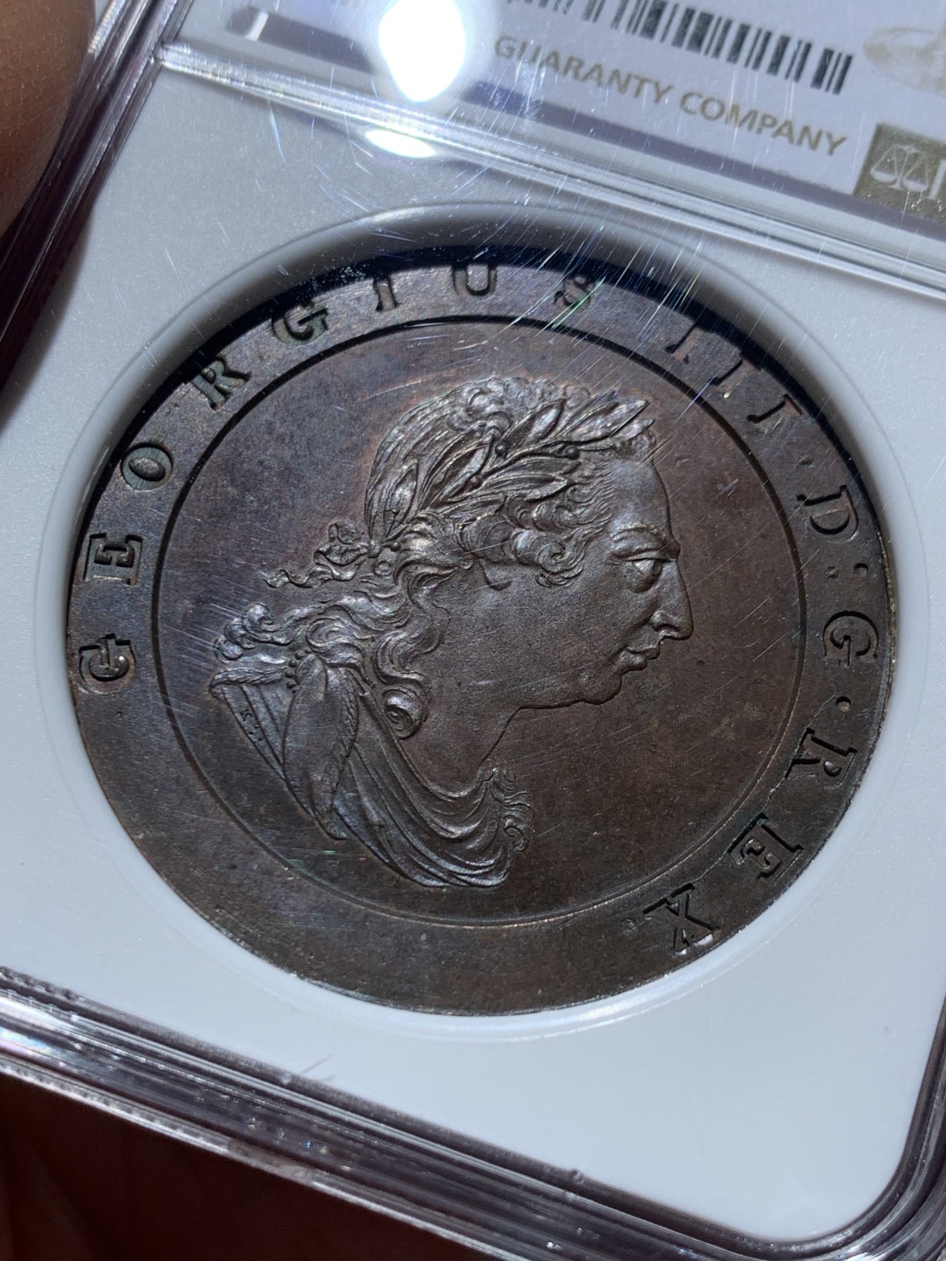 《竞宝斋》圣诞专辑  第二场  第228场 定制纪念章相赠 (全场顺丰包邮) NGC PF62 英国1797乔治三世精制车轮2便士，世界上最早的机制币，SOHO名誉品