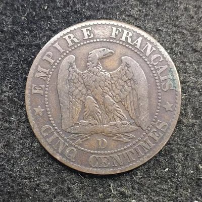 【淘币小摊】第二百三十一拍 散币场  周三到周日五连拍 满百包邮可预留 每周一发货  - 法国1855年拿破仑三世五分铜币