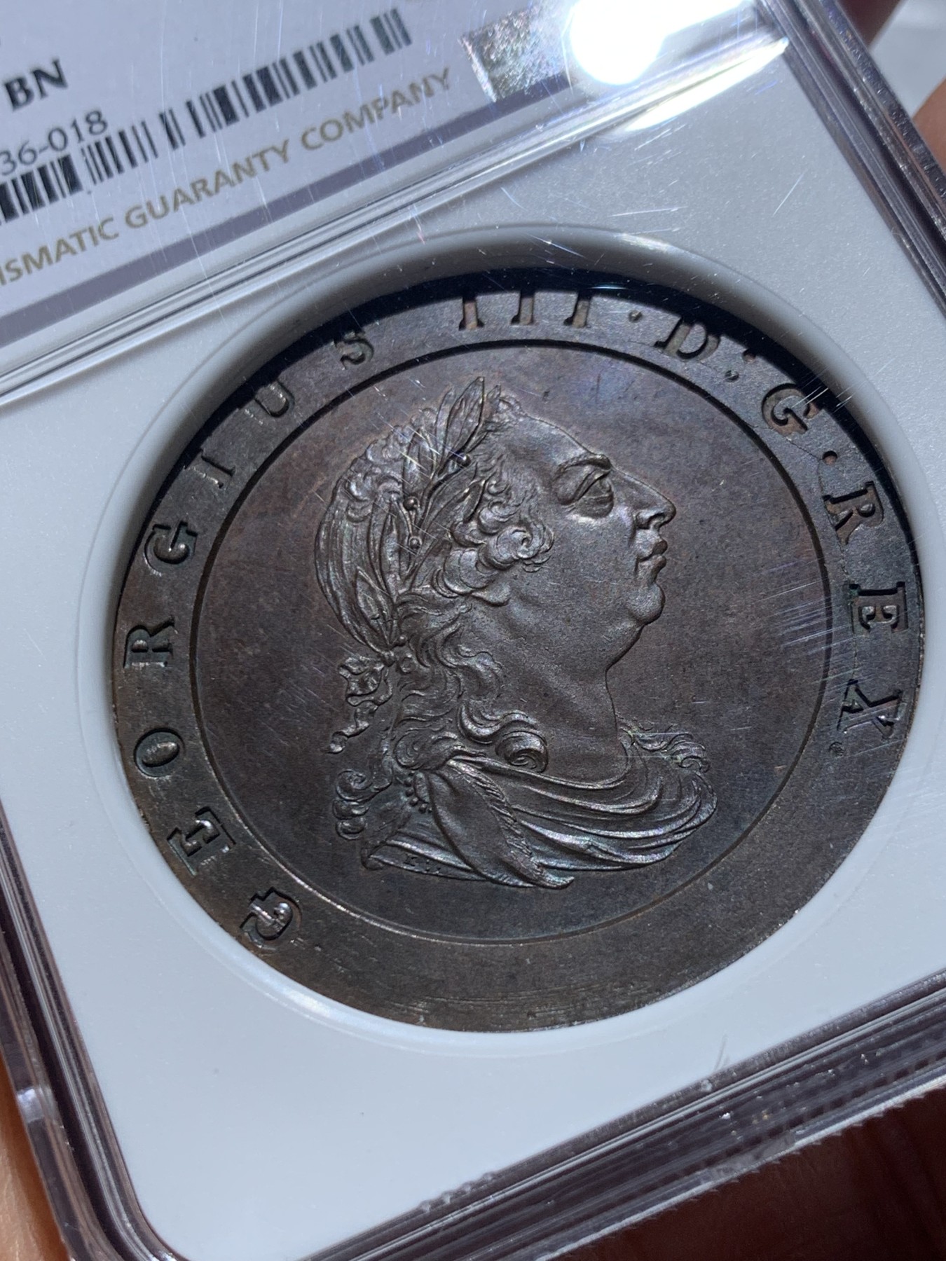 《竞宝斋》圣诞专辑  第二场  第228场 定制纪念章相赠 (全场顺丰包邮) NGC PF62 英国1797乔治三世精制车轮2便士，世界上最早的机制币，SOHO名誉品