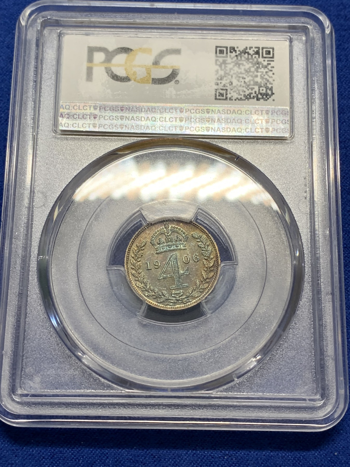 《竞宝斋》圣诞专辑  第二场  第228场 定制纪念章相赠 (全场顺丰包邮) 4枚一组 PCGS-PL66-68 英国1906年爱德华七世 濯足节套币。镜面感非常明显，且有统一的欧珀光泽包浆，全套高分，包含多枚冠军分，不可超越的一套。带同年份原盒。