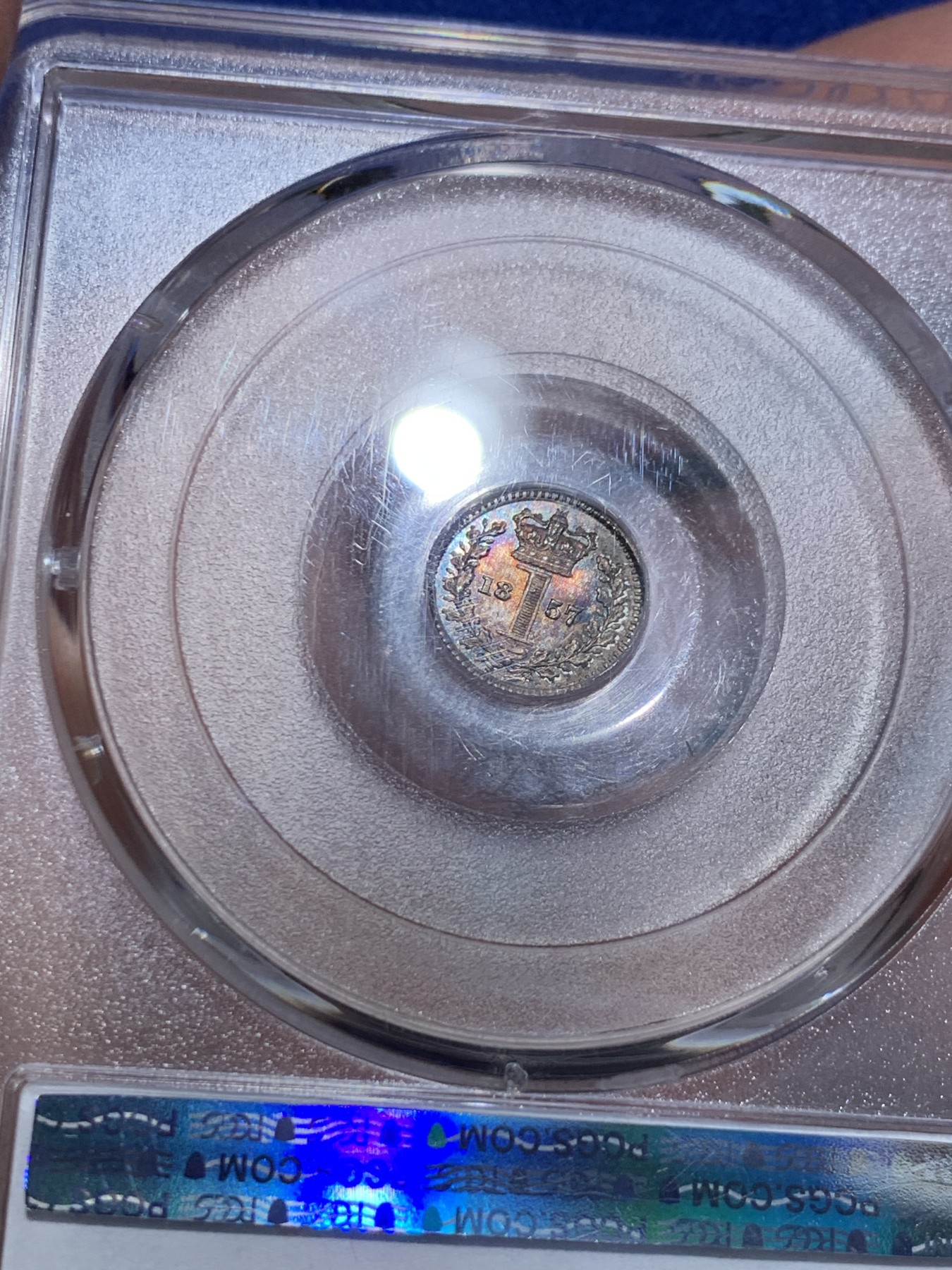 《竞宝斋》圣诞专辑  第二场  第228场 定制纪念章相赠 (全场顺丰包邮) 4枚一组 PCGS PL63-67 英国1857小维早期濯足币，1D+2D+3D+4D面值，顶级分数PL状态，附送原盒传承有序