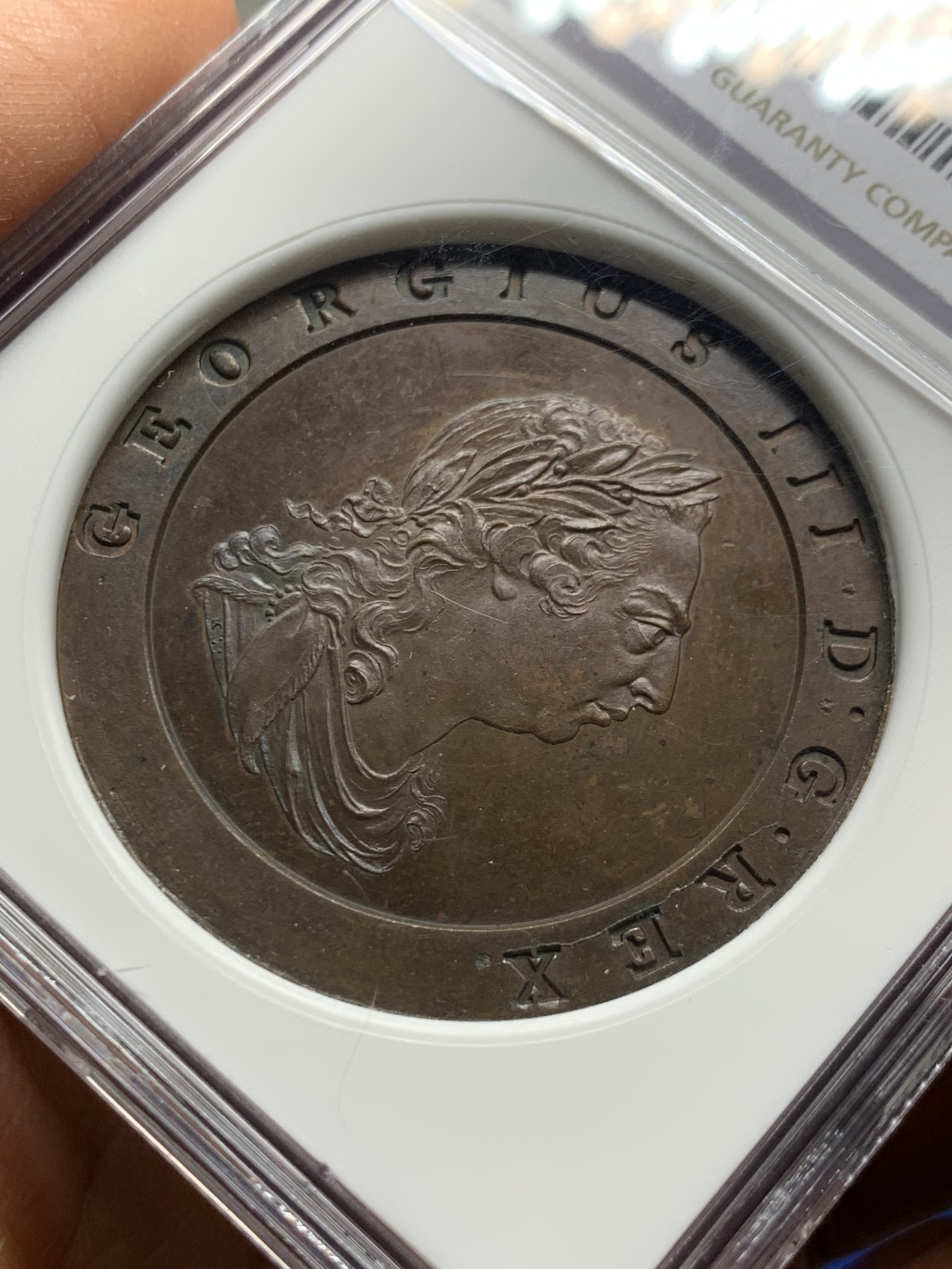 《竞宝斋》圣诞专辑  第二场  第228场 定制纪念章相赠 (全场顺丰包邮) NGC PF62 英国1797乔治三世精制车轮2便士，世界上最早的机制币，SOHO名誉品