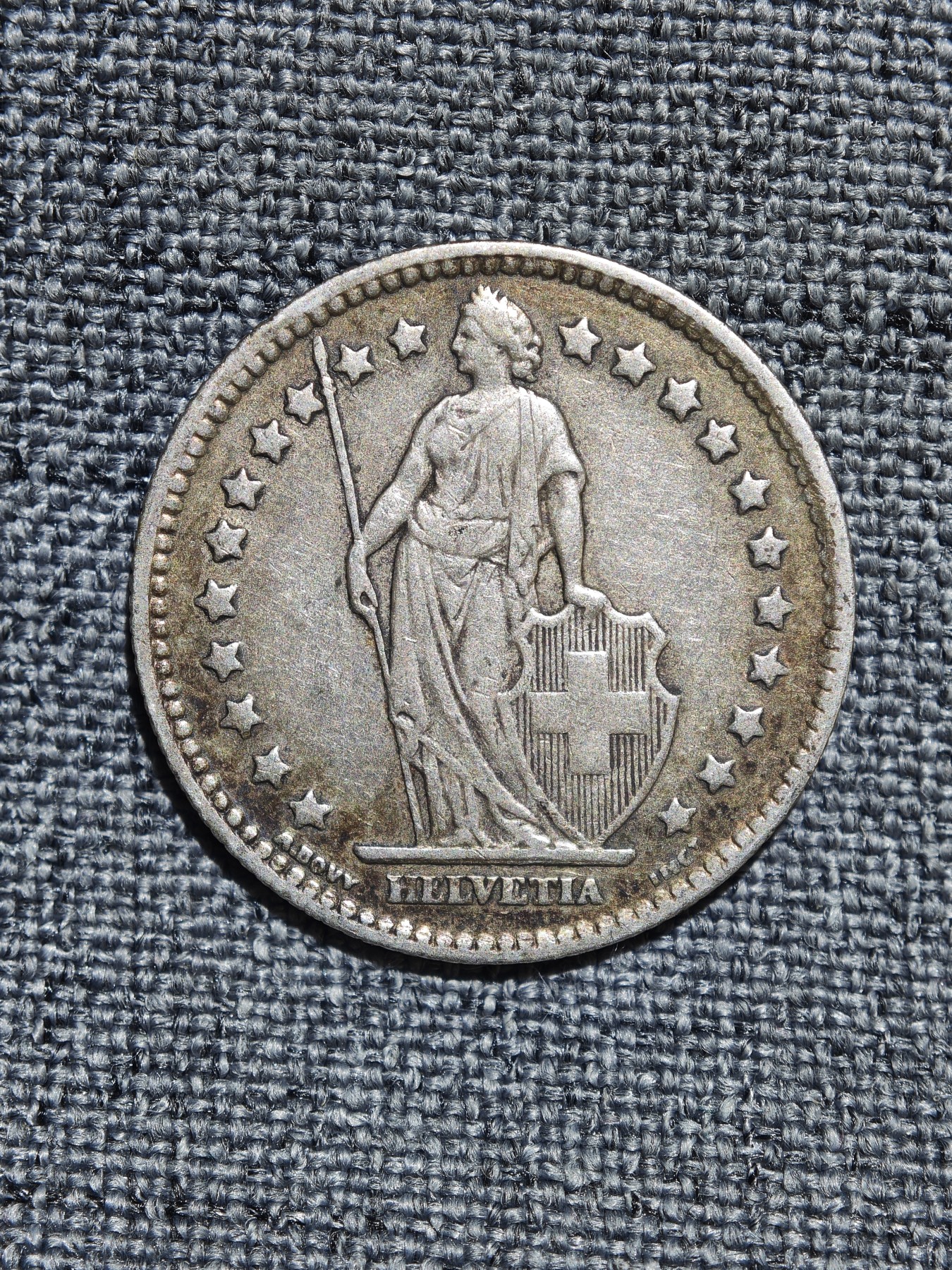 外国硬币收藏店第6期 瑞士1932年盾牌女神1法郎银币