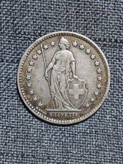 外国硬币收藏店第6期 - 瑞士1932年盾牌女神1法郎银币