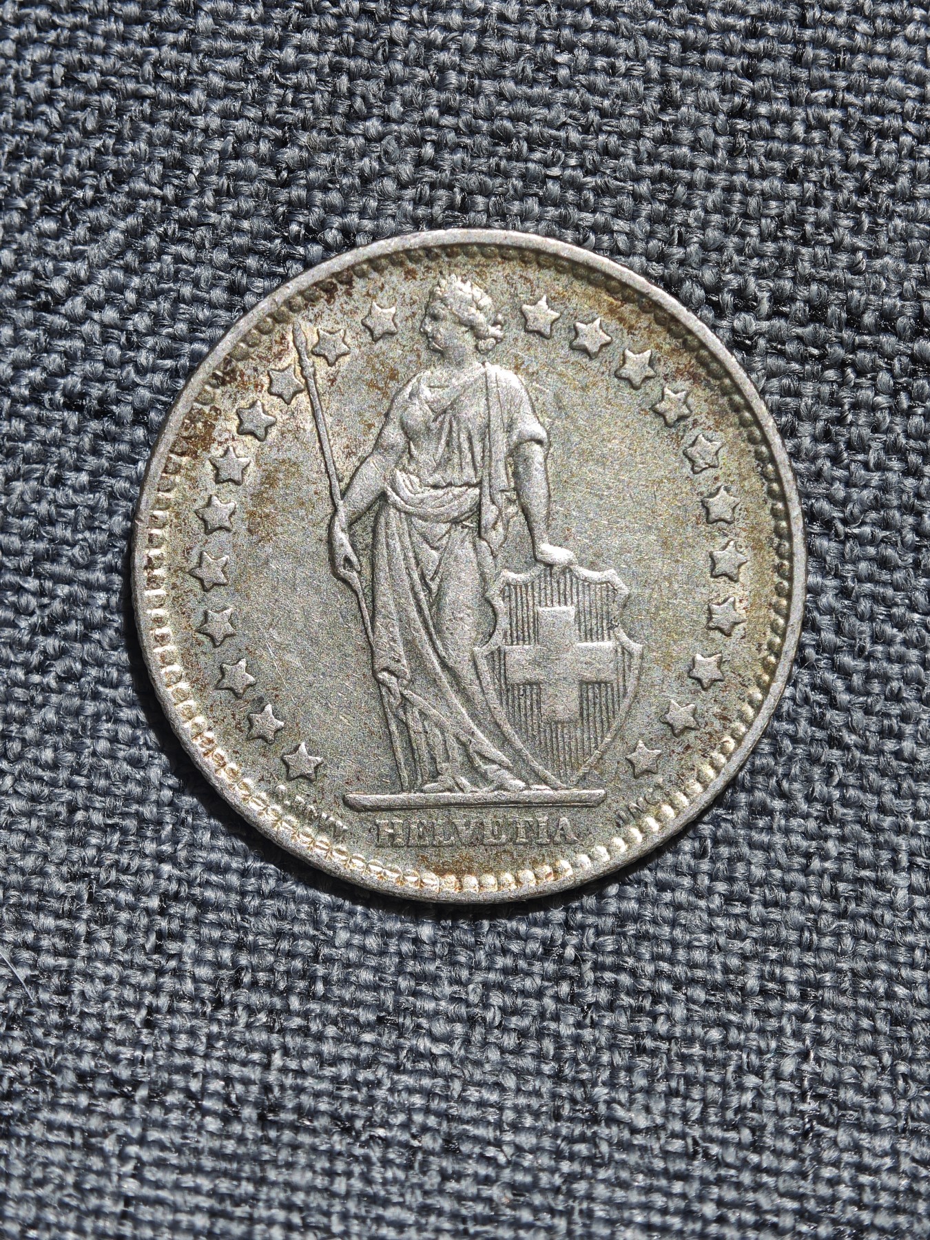 外国硬币收藏店第6期 瑞士1959年盾牌女神1法郎银币