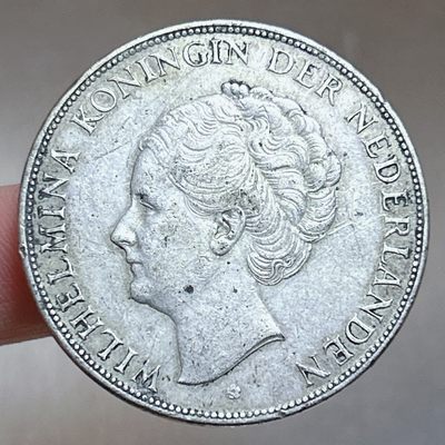 全场一元起拍 世界散币、银币专场 第50期 - 1932年荷兰王国威廉敏娜女王成年像2.5盾银币 重25g