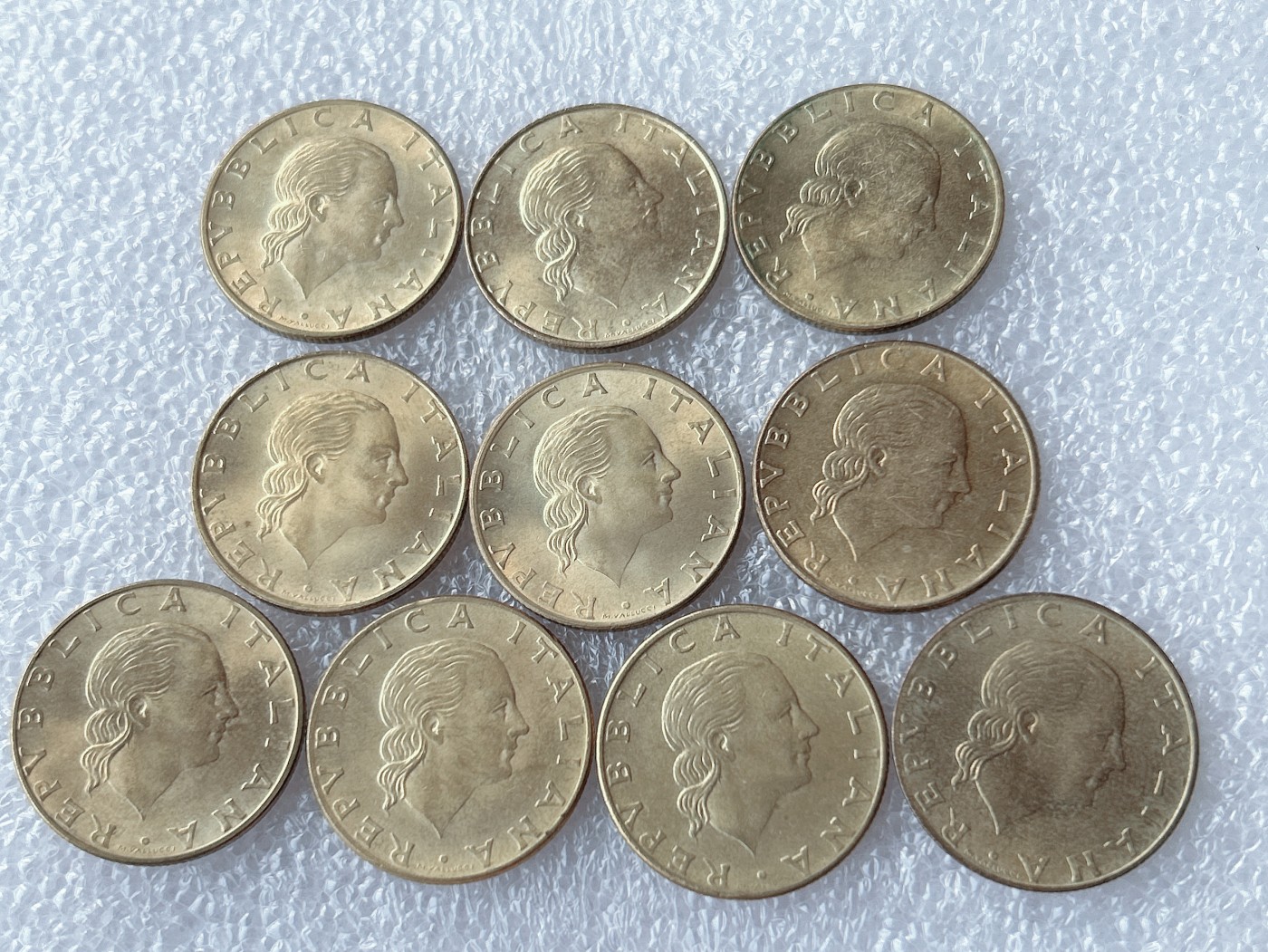 全场一元起拍 世界散币、银币专场 第50期 意大利200里拉铜币 10枚