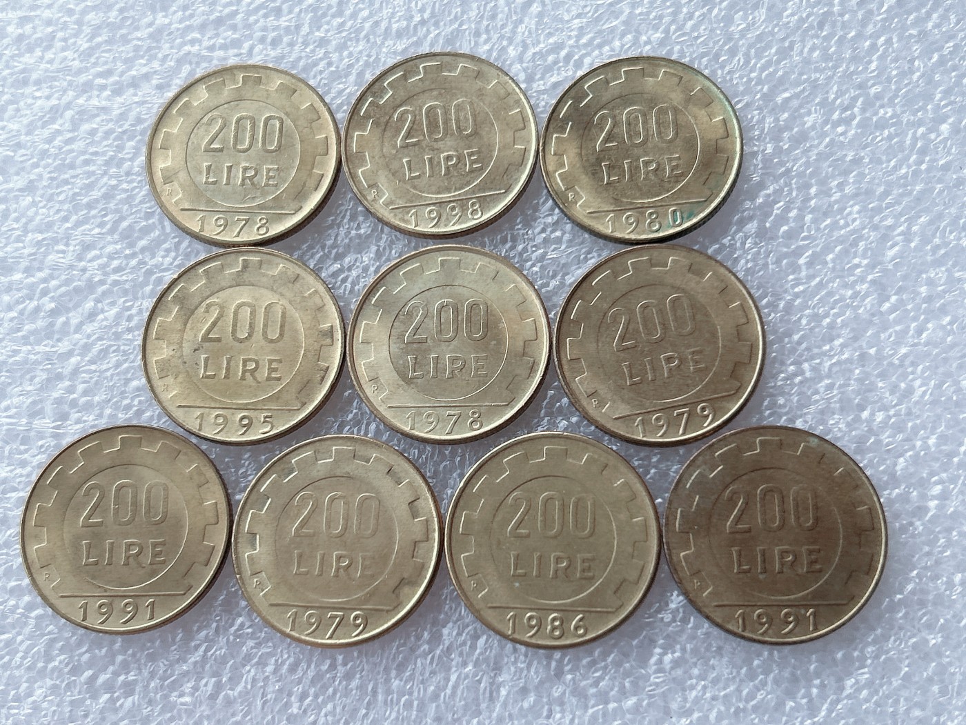 全场一元起拍 世界散币、银币专场 第50期 意大利200里拉铜币 10枚