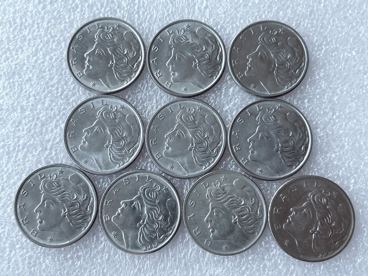 全场一元起拍 世界散币、银币专场 第50期 巴西70年代50分 货船起重机.自由女神 10枚