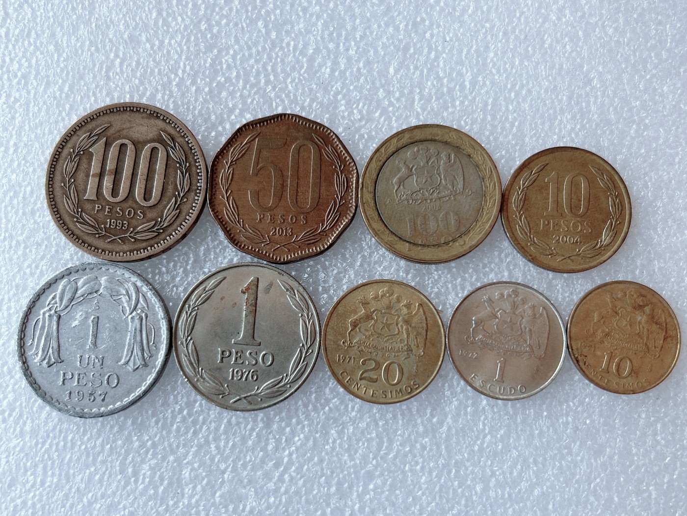 全场一元起拍 世界散币、银币专场 第50期 智利硬币9枚 无重复