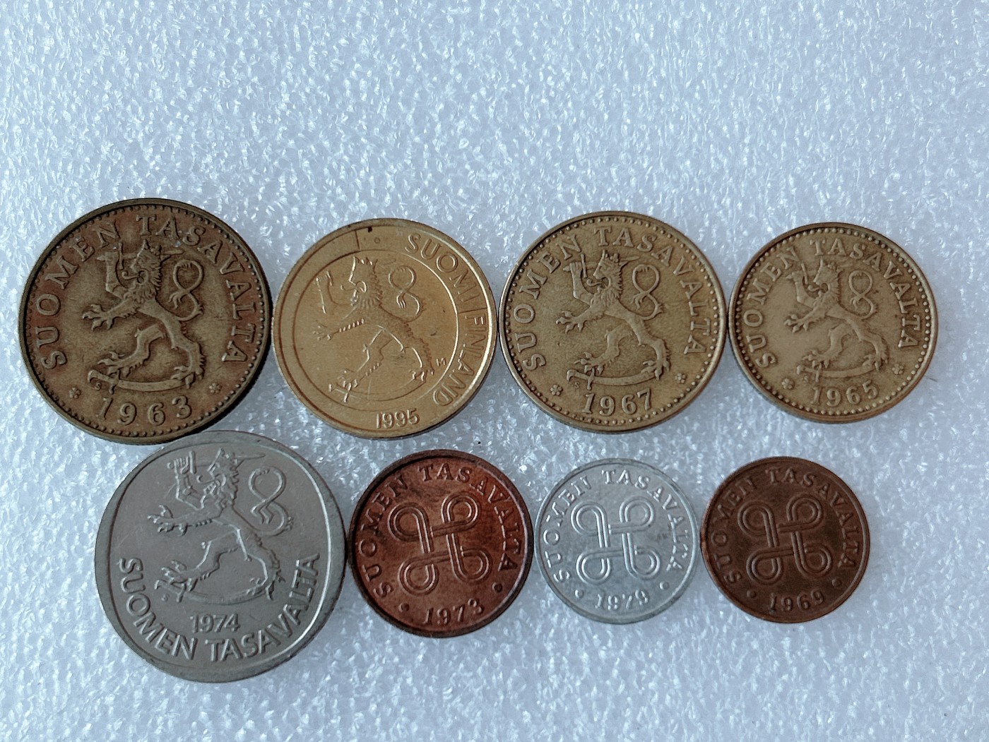 全场一元起拍 世界散币、银币专场 第50期 芬兰硬币8枚