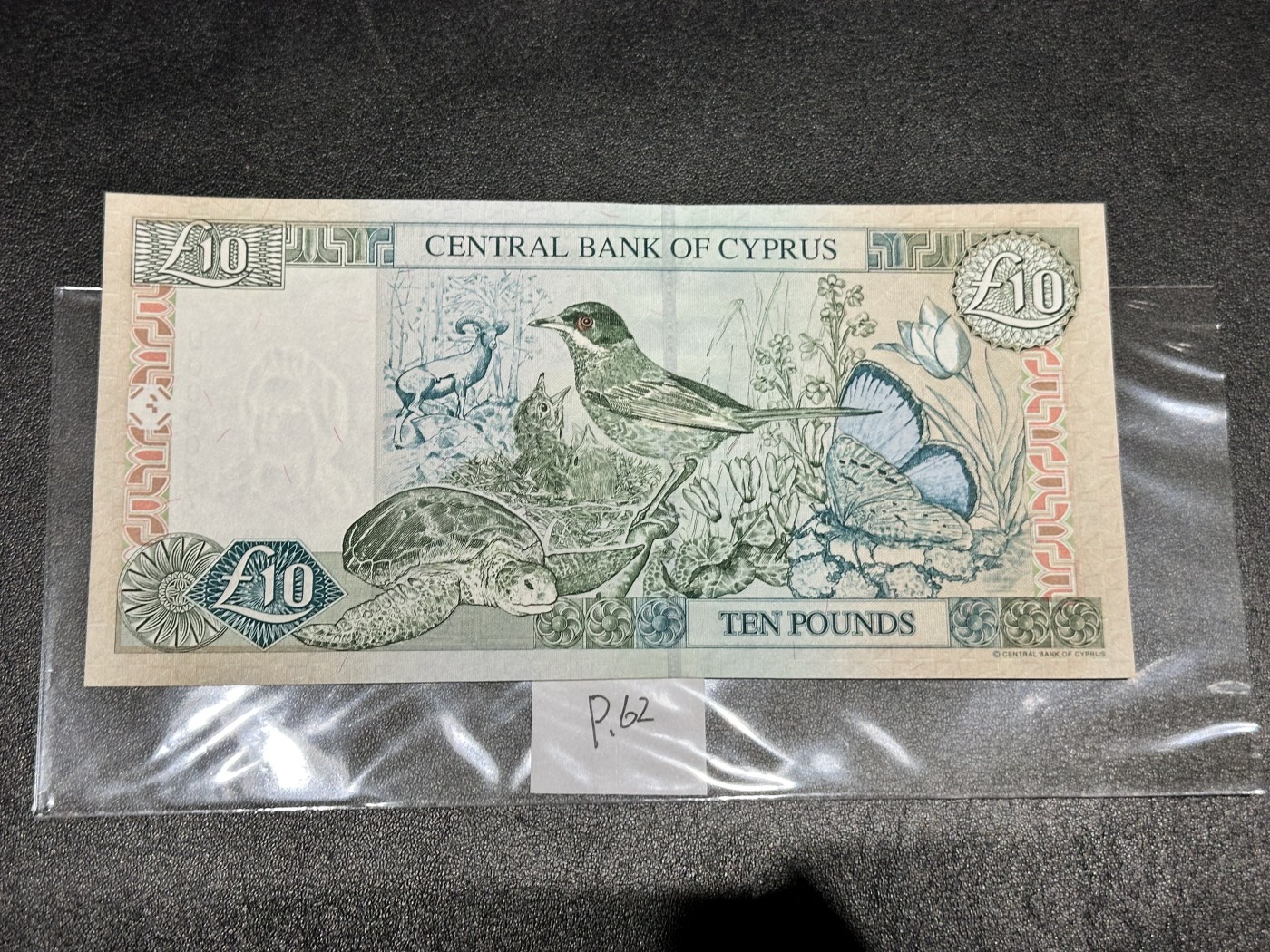 《外钞收藏家》第三百二十四期 地中海四国专场（土耳其/塞浦路斯/叙利亚/黎巴嫩） 塞浦路斯1998年10镑（P62），U47号券 全新