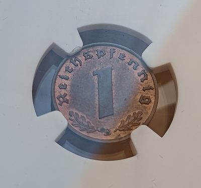 瓶子🏺第123期拍卖会  第三帝国1939年1芬尼  NGC MS63
