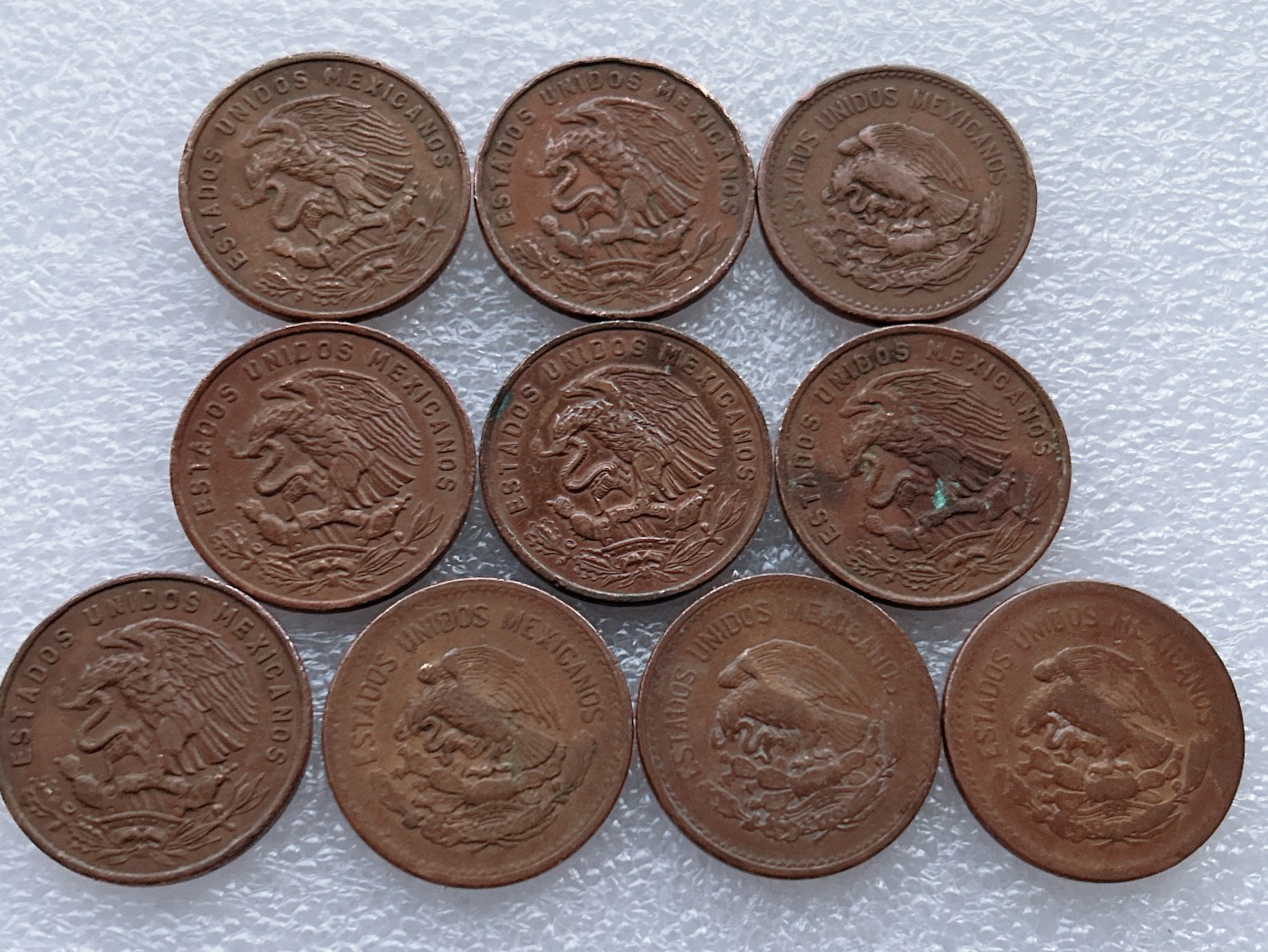 全场一元起拍 世界散币、银币专场 第50期 墨西哥20分大铜币 10枚