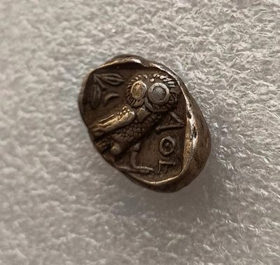 瓶子🏺第123期拍卖会 公元前400年 古希腊雅典娜猫头鹰4德拉克马银币