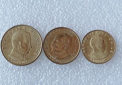 全场一元起拍 世界散币、银币专场 第50期 - 智利1971年10-50分铜币3枚套