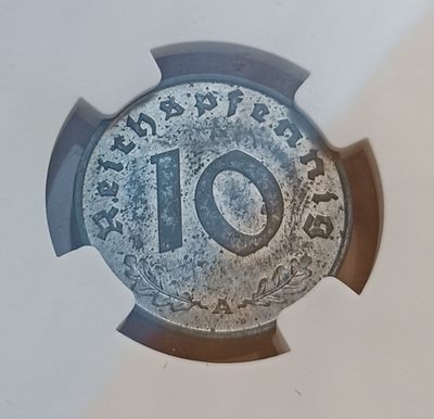 瓶子🏺第123期拍卖会  第三帝国1943年10芬尼  NGC MS63