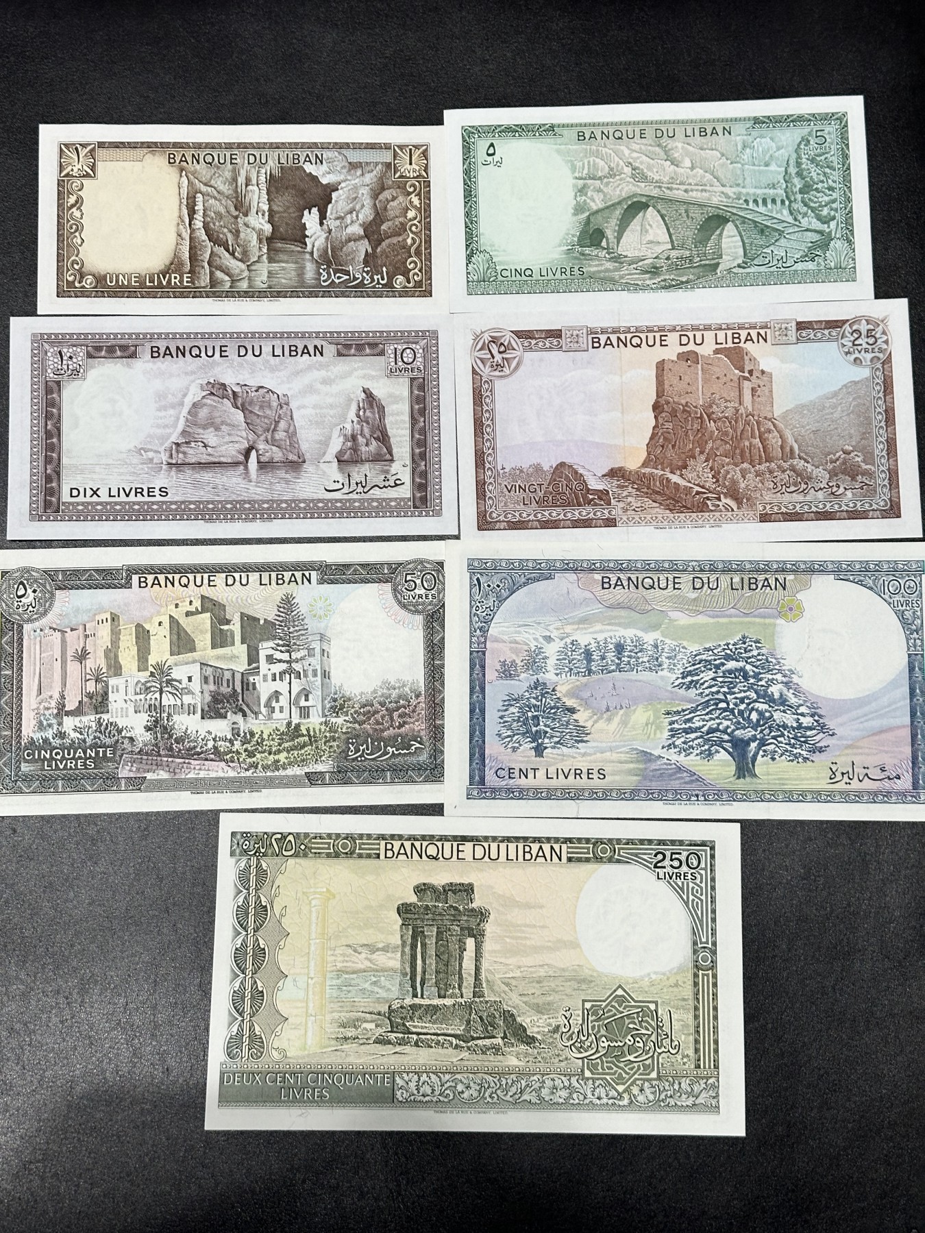 《外钞收藏家》第三百二十四期 地中海四国专场（土耳其/塞浦路斯/叙利亚/黎巴嫩） 黎巴嫩银行首版1978-88年1/5/10/25/50/100/250镑（P61-P67）7枚全套 全新
