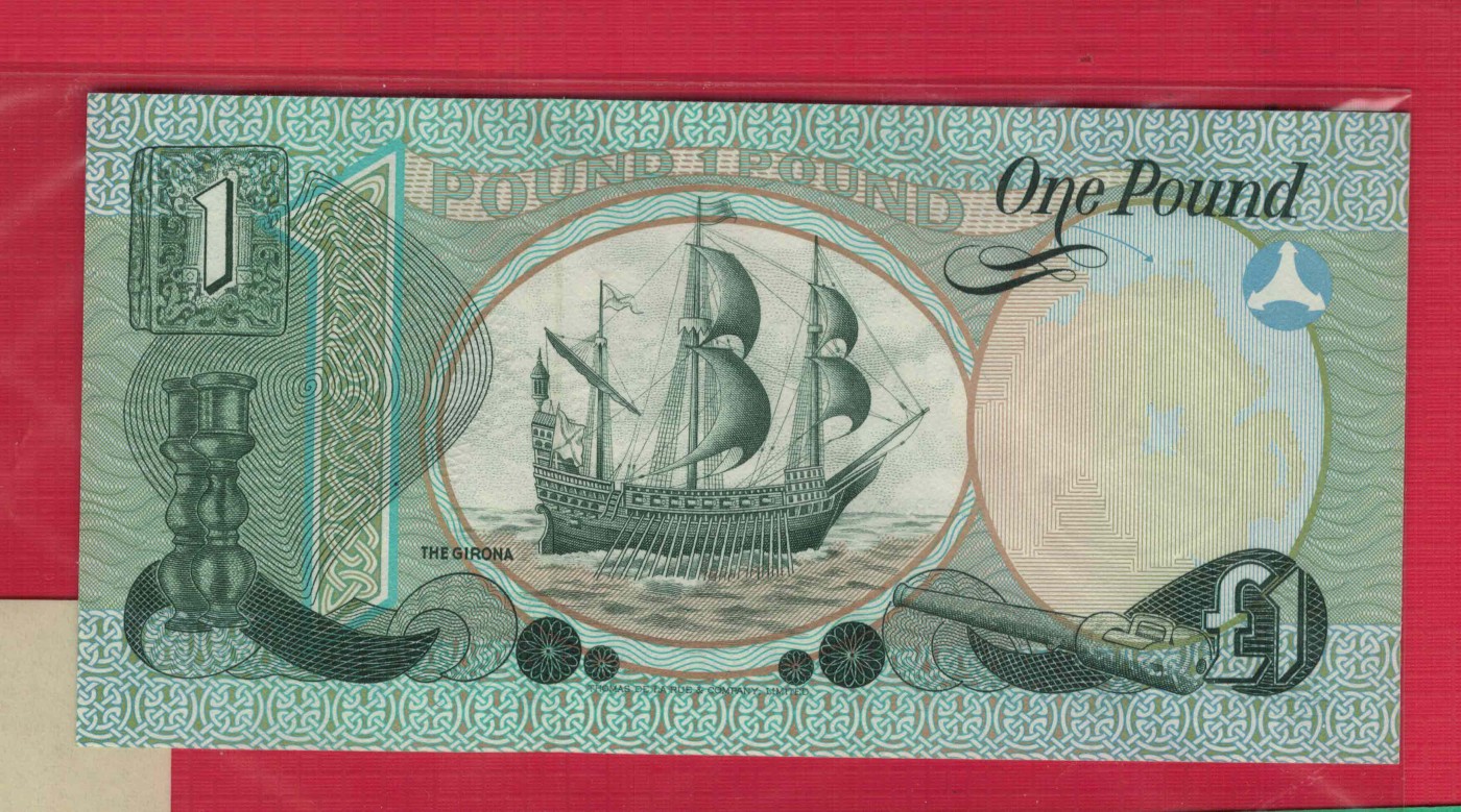 北爱尔兰1979年1镑 无4 P-247b 欧洲纸币 实物图 UNC