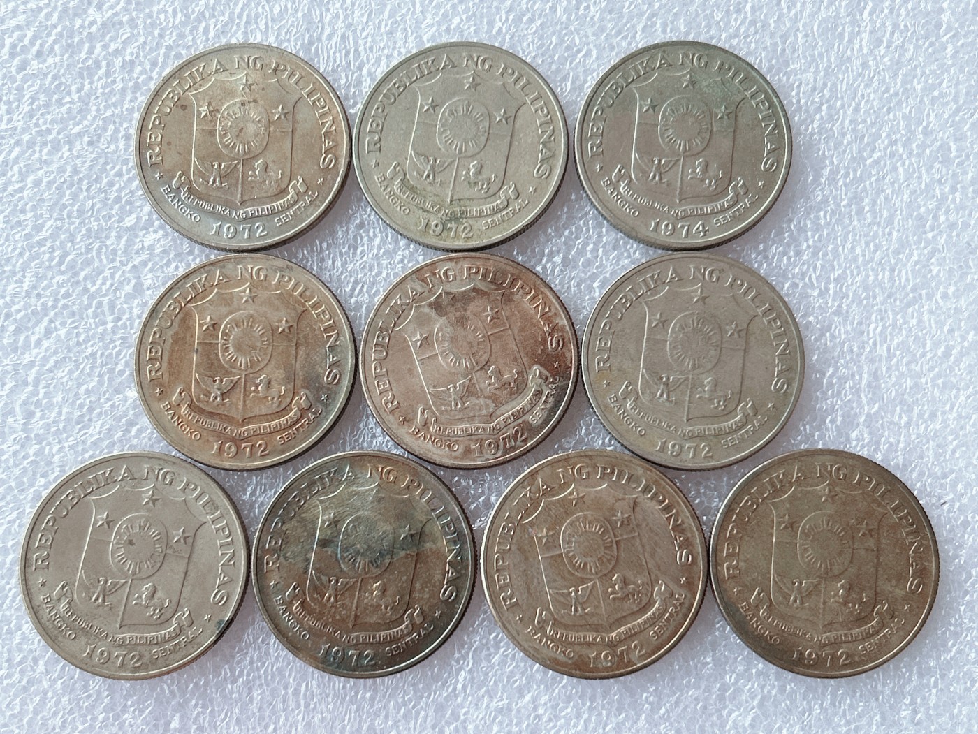 全场一元起拍 世界散币、银币专场 第50期 菲律宾70年代1比索大镍币 10枚