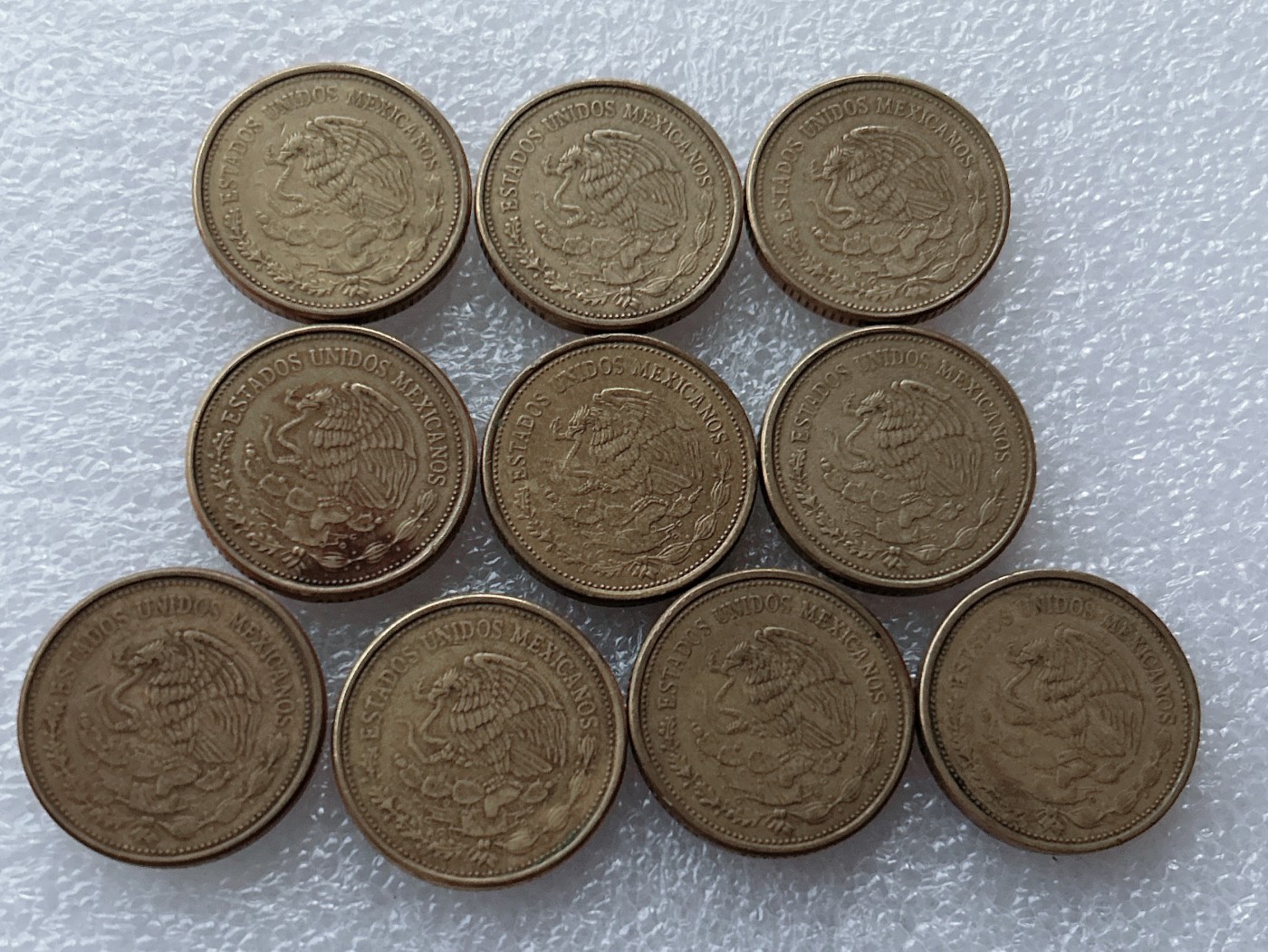 全场一元起拍 世界散币、银币专场 第50期 墨西哥100比索人物铜币 10枚