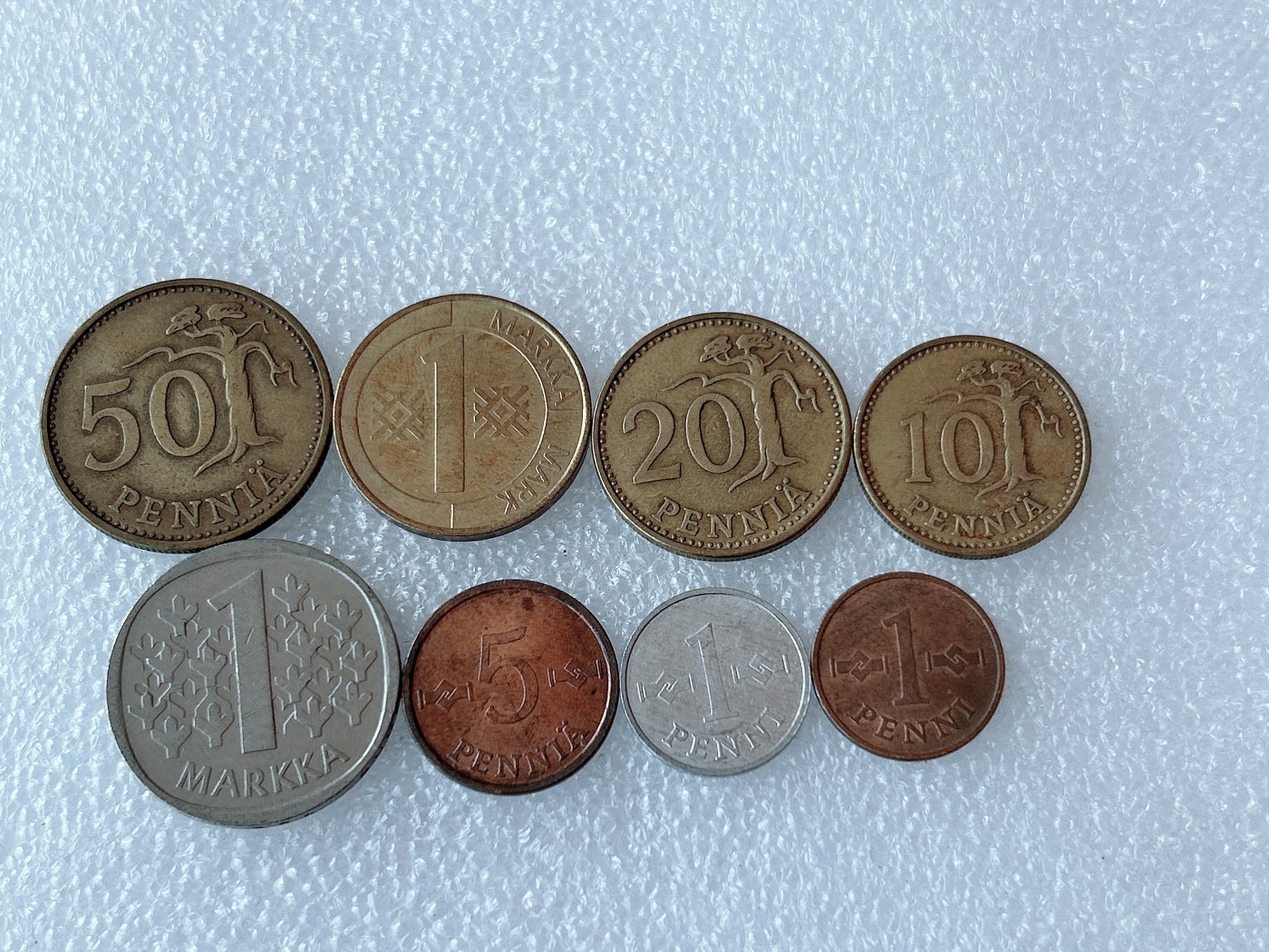 全场一元起拍 世界散币、银币专场 第50期 芬兰硬币8枚