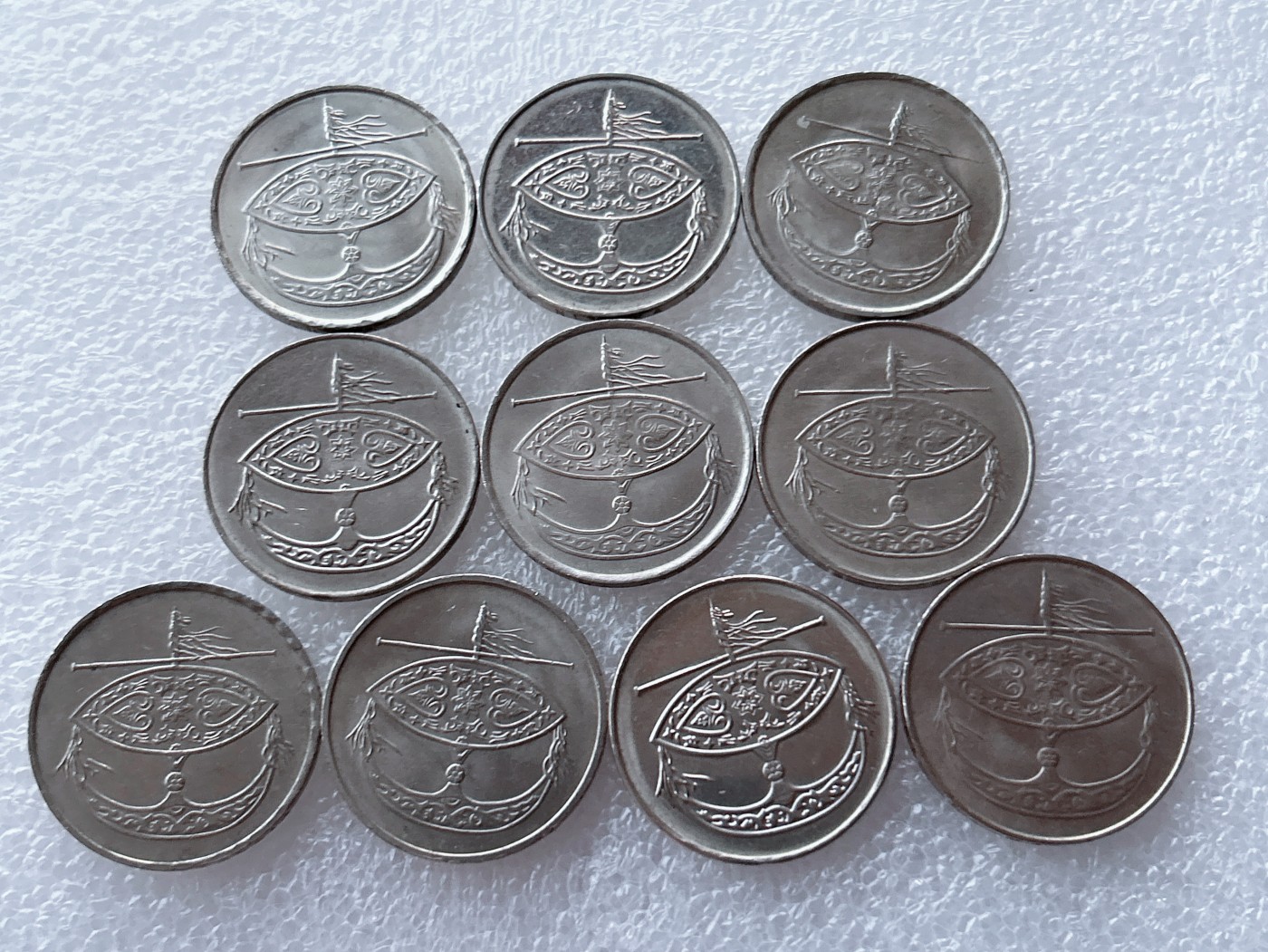 全场一元起拍 世界散币、银币专场 第50期 马来西亚50分铜镍币 风筝 10枚