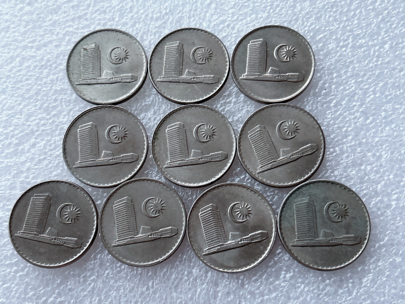 全场一元起拍 世界散币、银币专场 第50期 马来西亚20分硬币 国会大厦 10枚