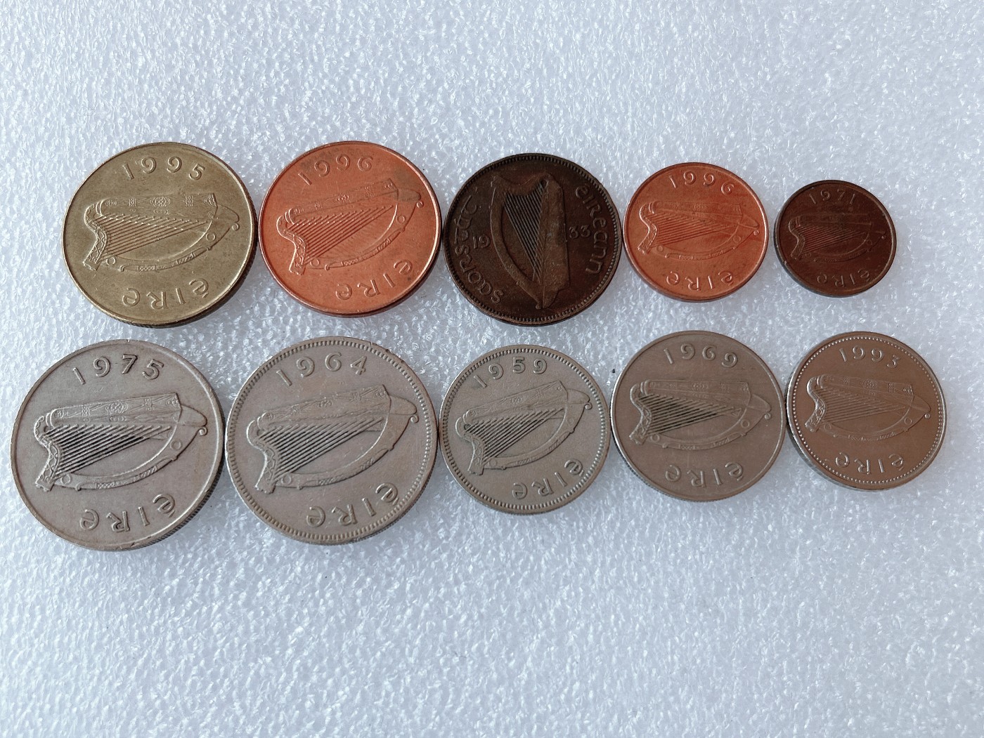 全场一元起拍 世界散币、银币专场 第50期 爱尔兰硬币10枚 无重复