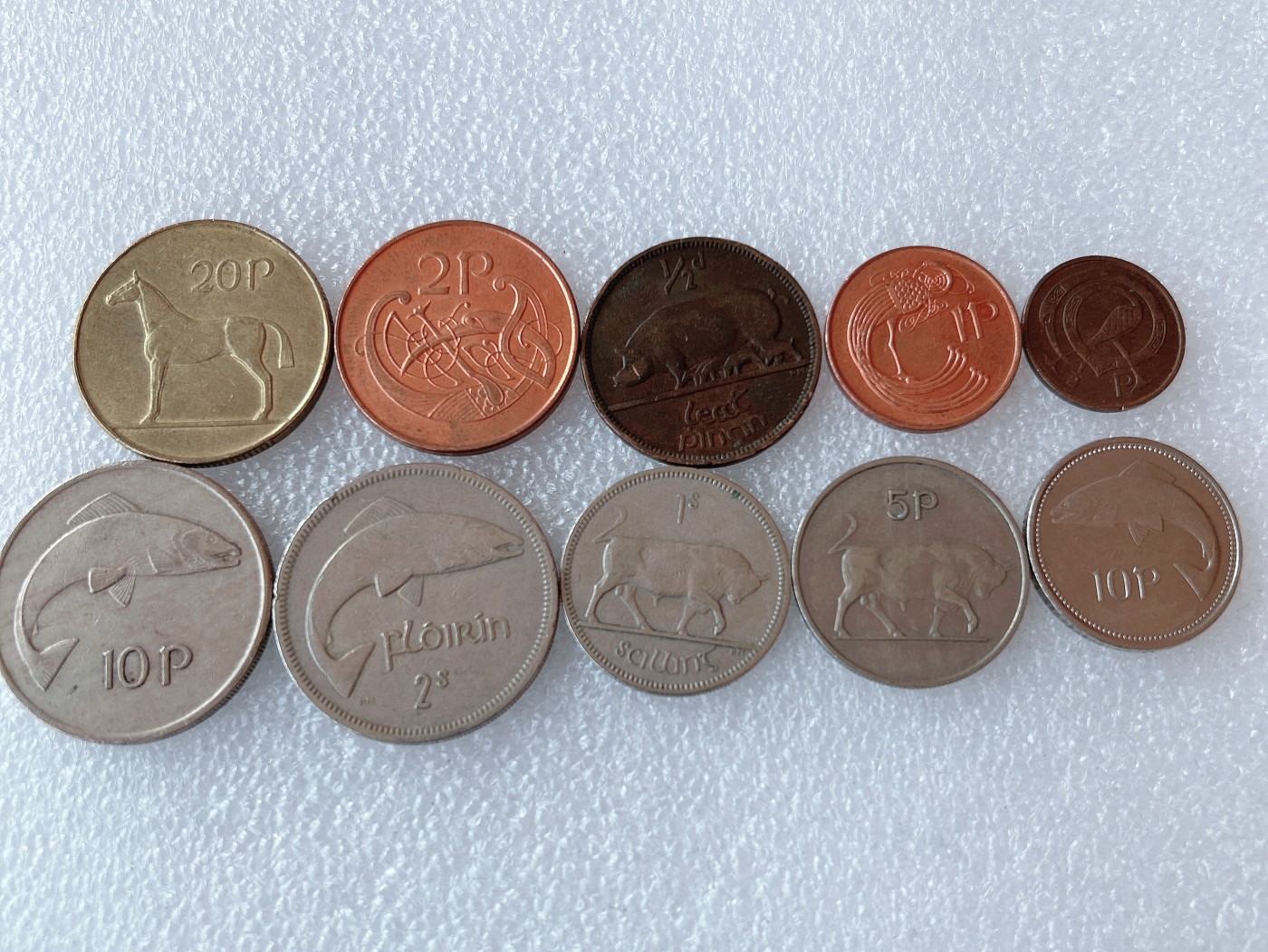 全场一元起拍 世界散币、银币专场 第50期 爱尔兰硬币10枚 无重复