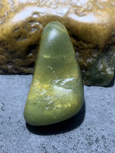 洒金皮和田青玉独籽一颗 - 洒金皮和田青玉独籽一颗