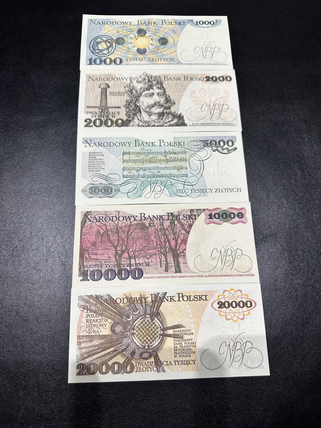 《外钞收藏家》第三百二十五期（连拍第二场） 波兰五张一起 全新UNC