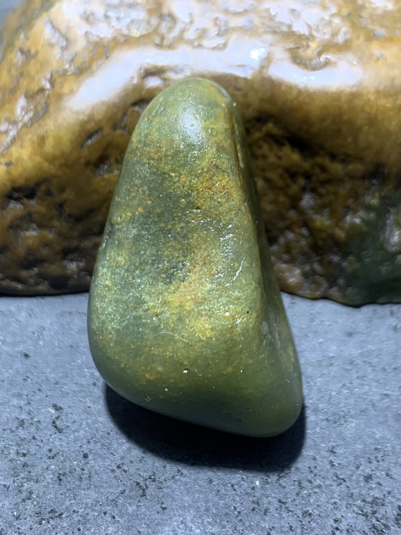 洒金皮和田青玉独籽一颗