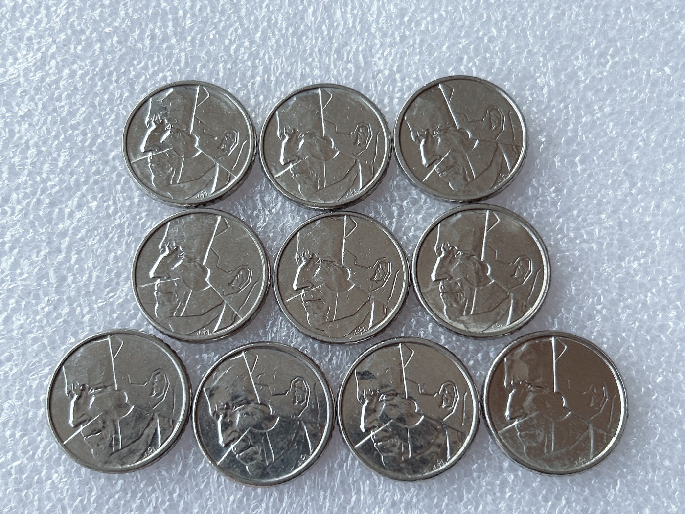 全场一元起拍 世界散币、银币专场 第50期 比利时50法朗 博杜安一世  10枚